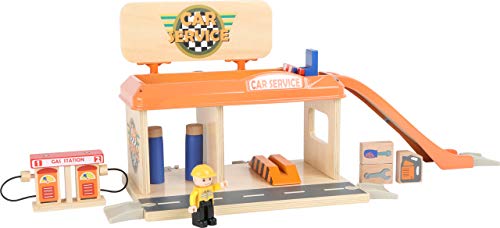 smallfoot 10901 stazione di servizio legno con autolavaggio