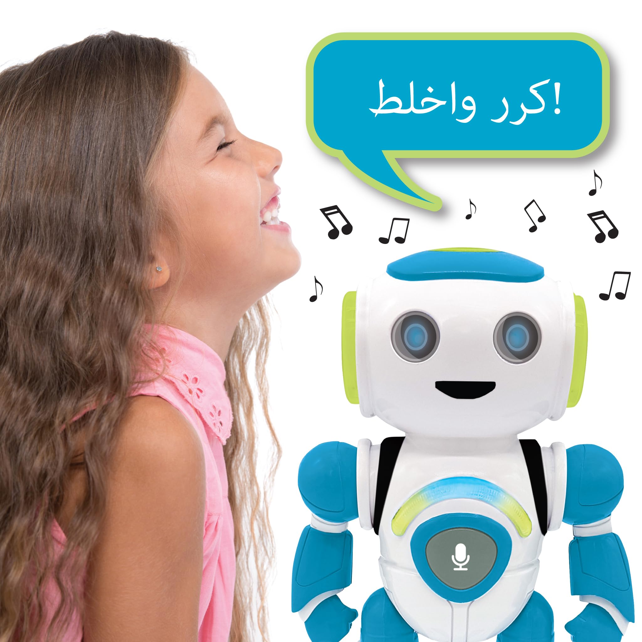 Lexibook Powerman ROB20AR Robot Interattivo Arabo Verde Blu