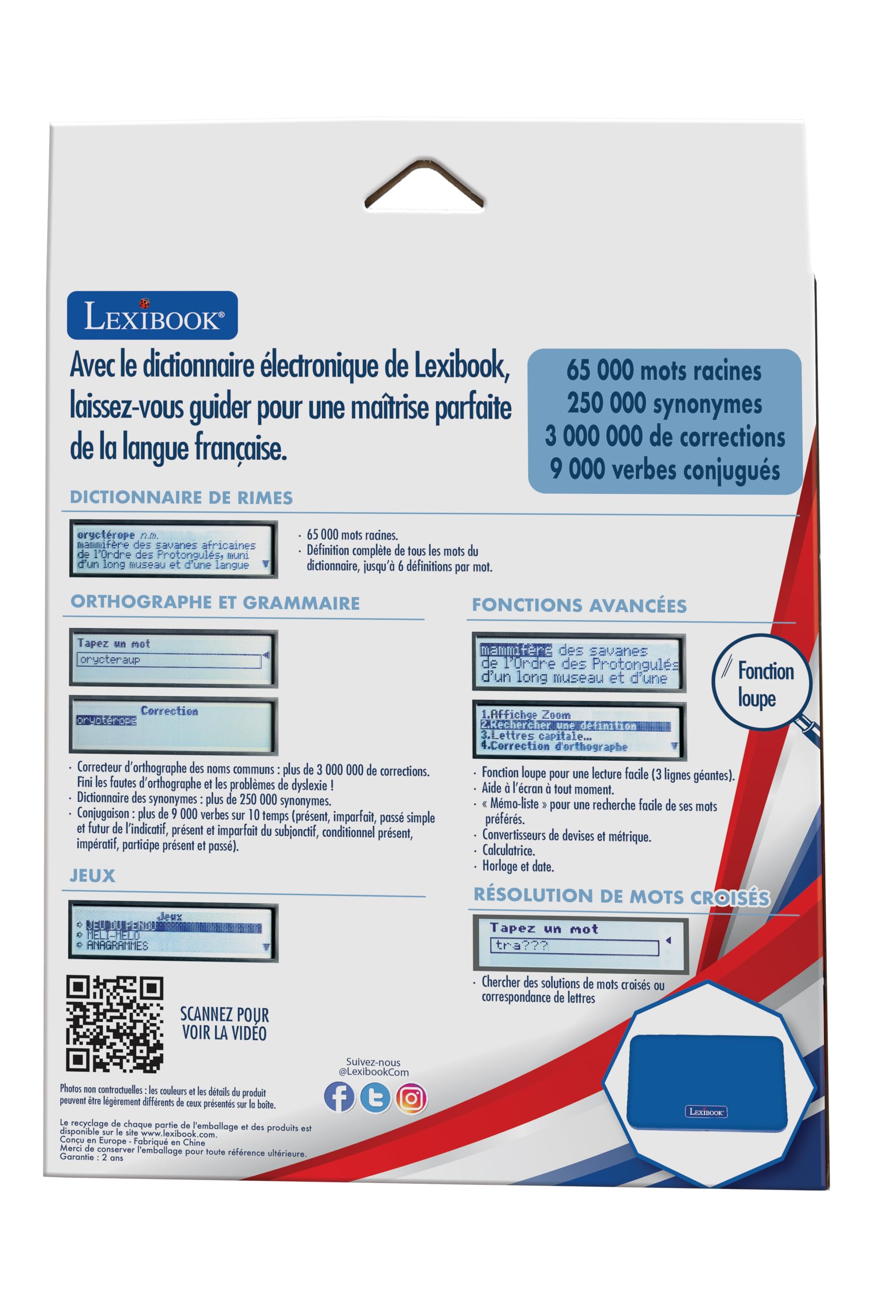 Lexibook D660FR dizionario elettronico francese tascabile blu