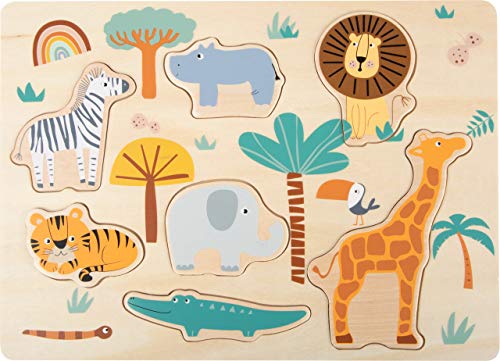 Small Foot Safari 11701 puzzle legno 7 animali savana