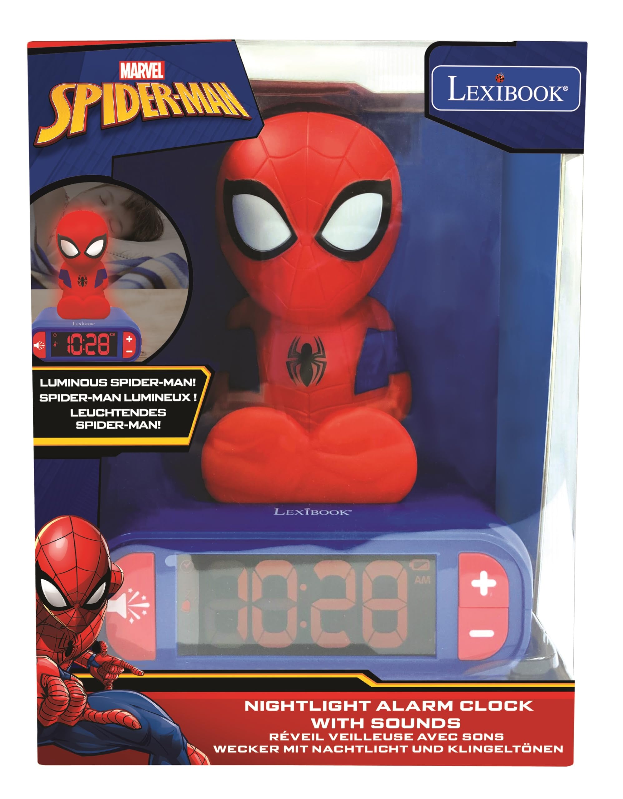 Lexibook RL800SPLXB sveglia Spider-Man blu