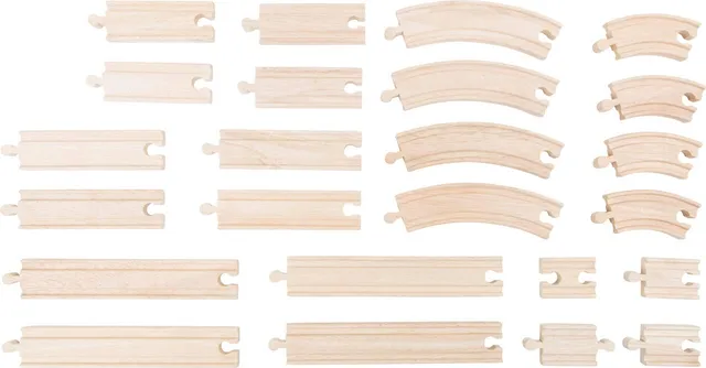 smallfoot 10257 set 24 binari trenino legno compatibile
