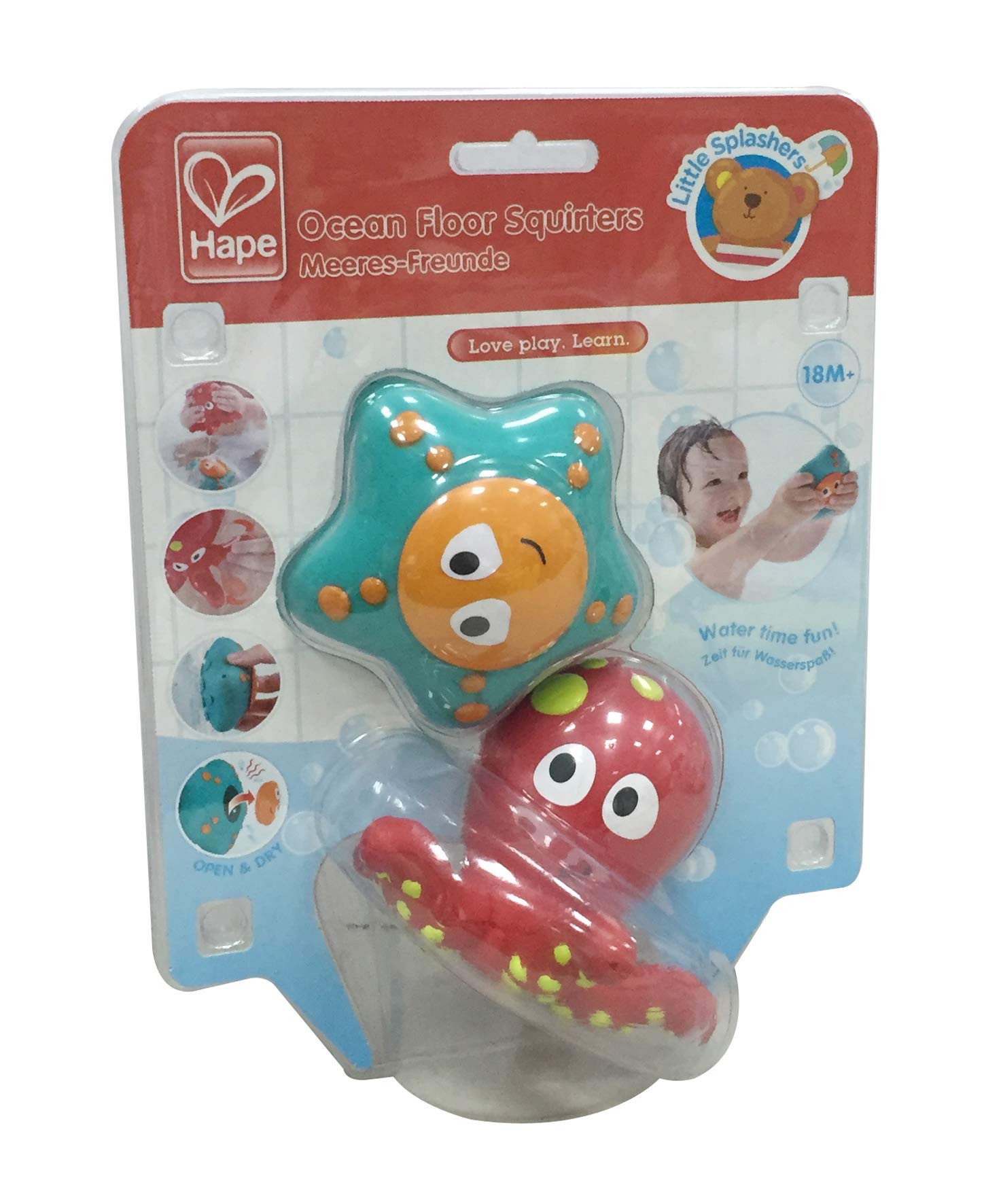 Hape Fondo Oceanico spruzzini bagnetto polpo e stella 2 pezzi