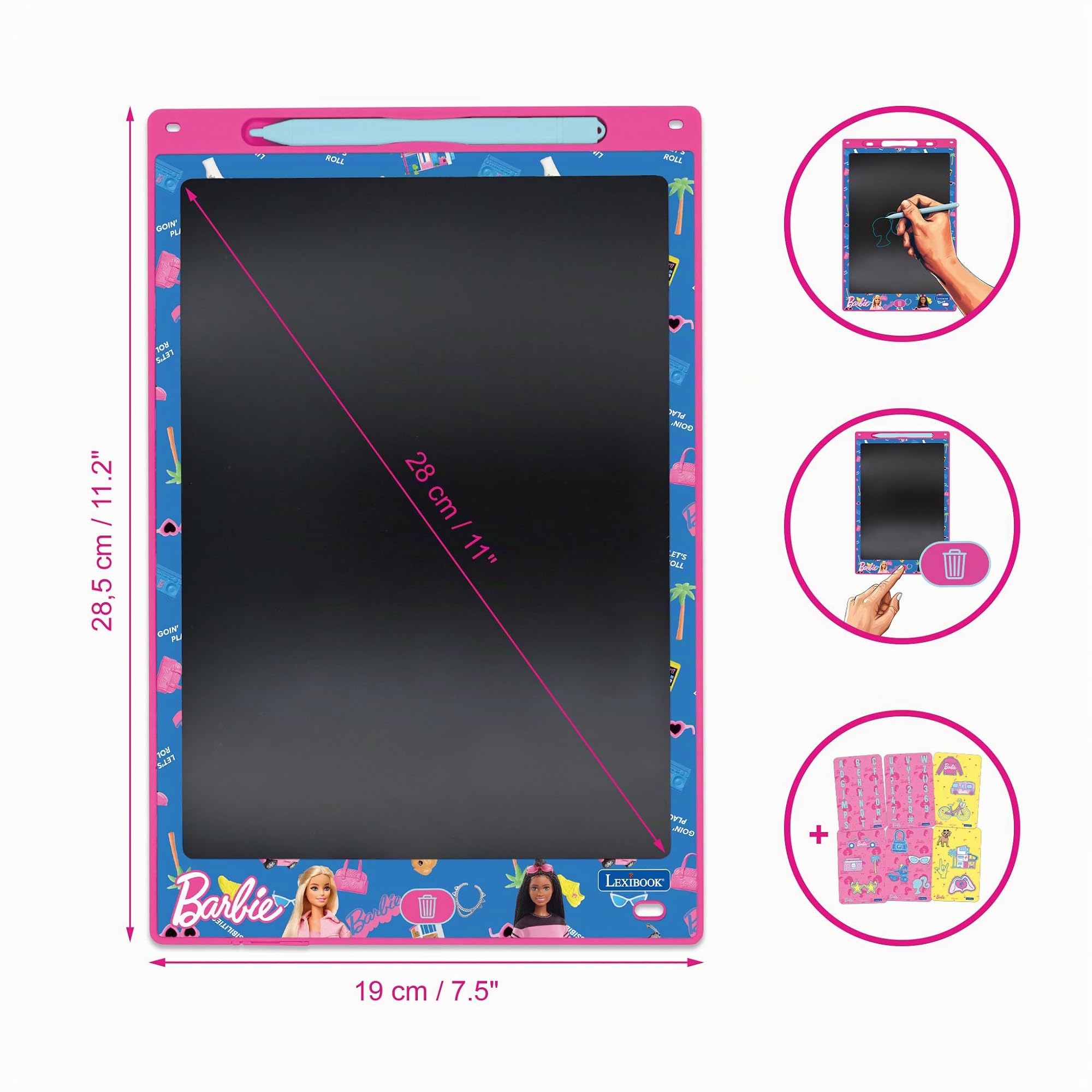 Lexibook Barbie CRT10BB lavagna magica bambini 28 cm
