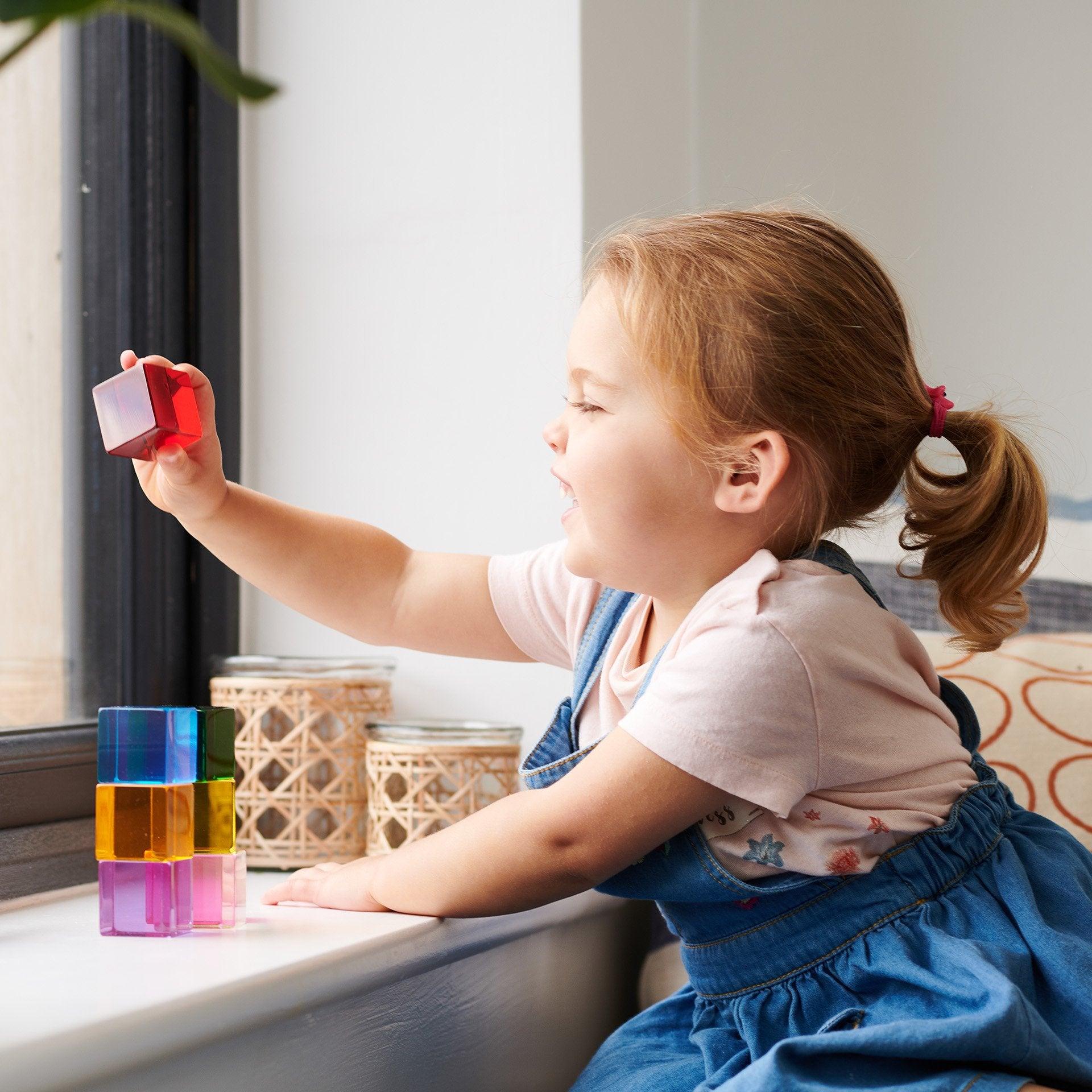 Tickit Perception Cubes cubetti sensoriali 8 pezzi traslucidi