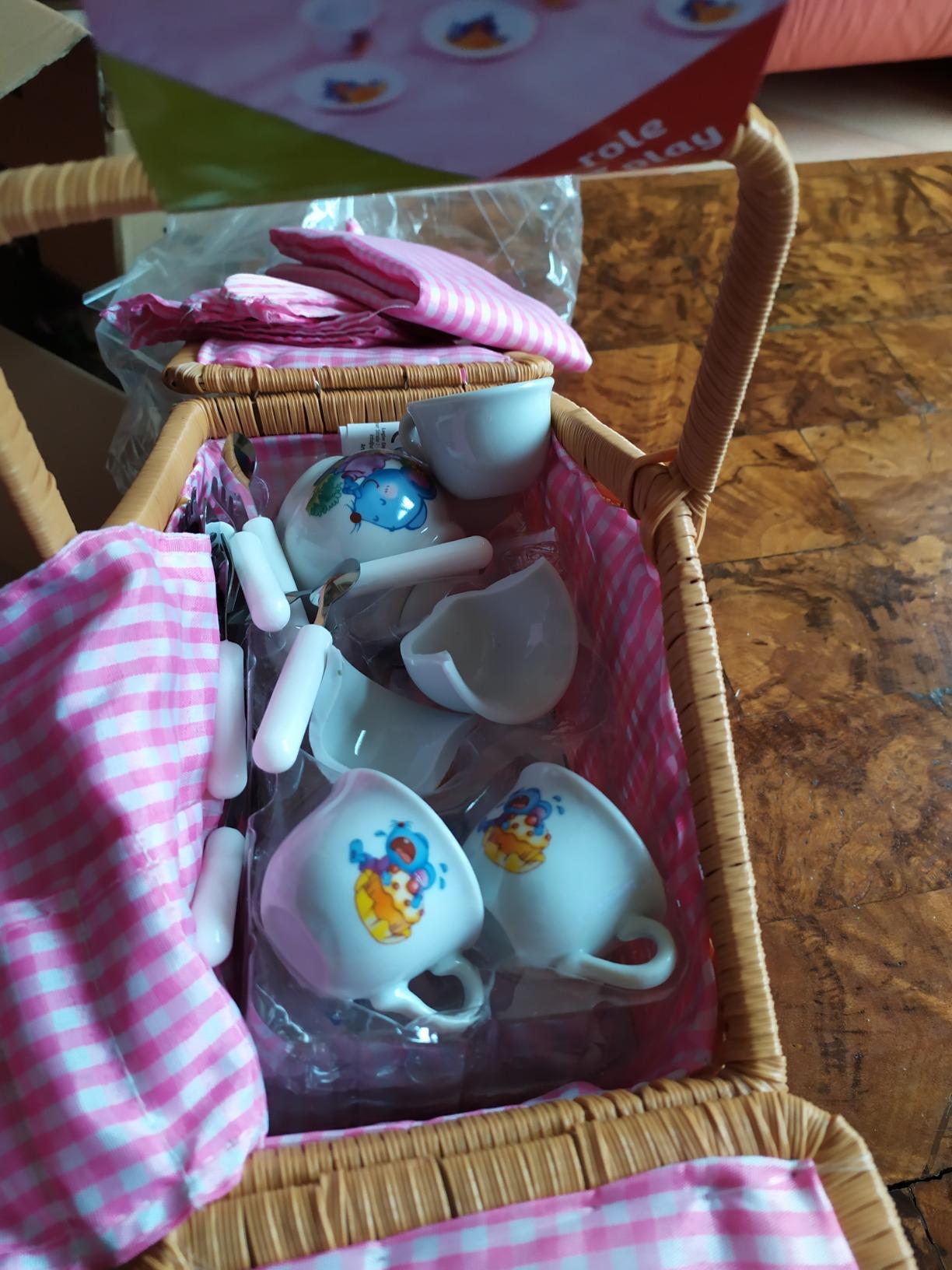 smallfoot 5300 cestino picnic 30 pezzi porcellana