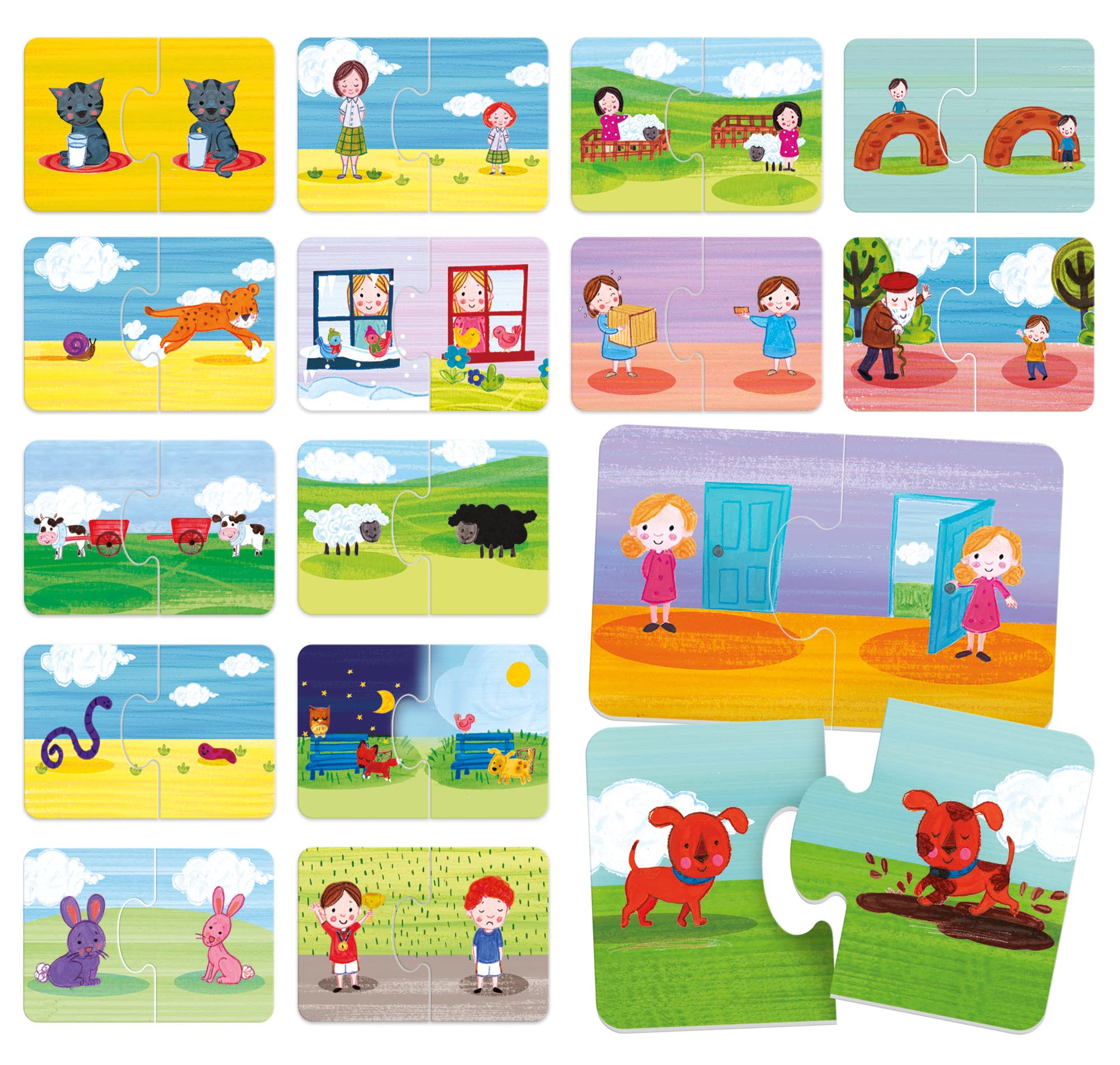 Headu Gioco dei Contrari IT20591 flashcards 28 tessere