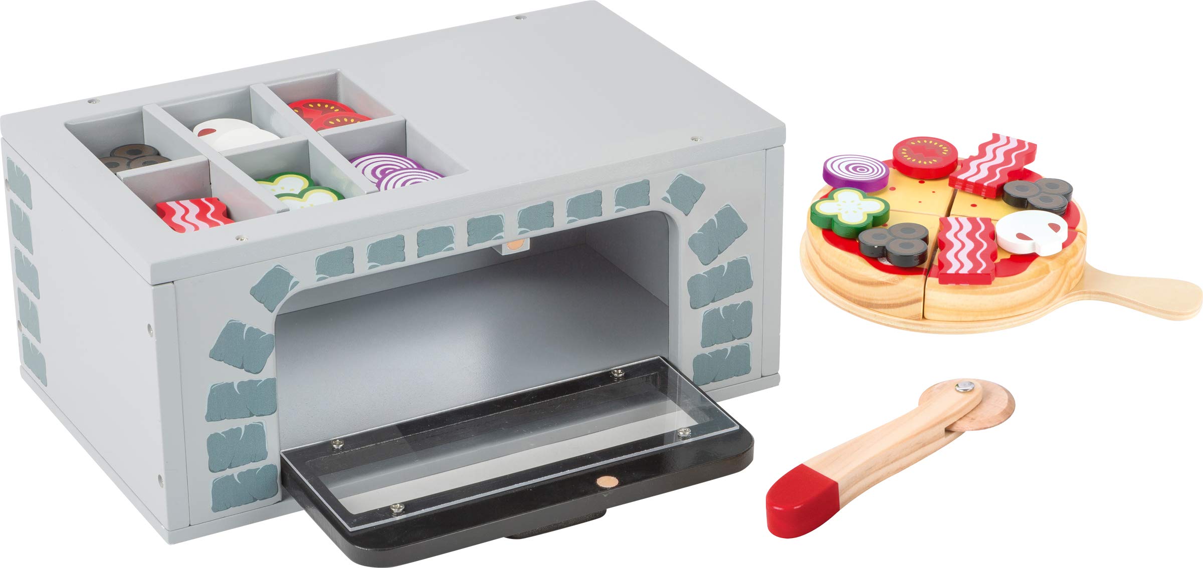 smallfoot 11184 microonde giocattolo legno forno 3 anni