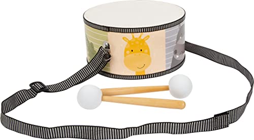 smallfoot 11952 tamburo bambini animali safari legno