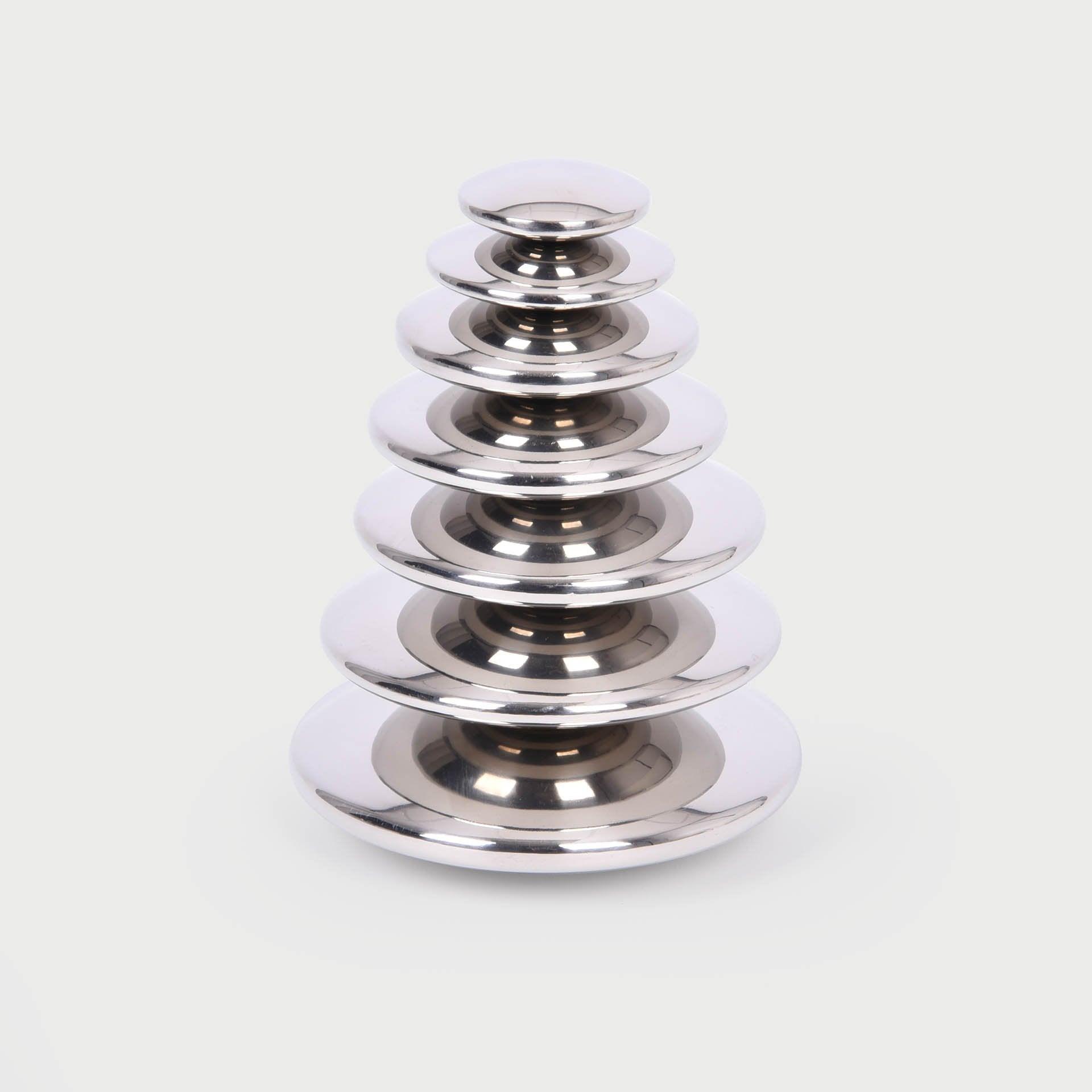 Tickit Sensory Steel Silver Buttons bottoni 7 pezzi specchio