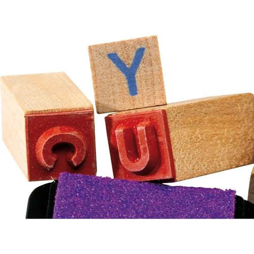 smallfoot 8140 set timbri lettere alfabeto in legno