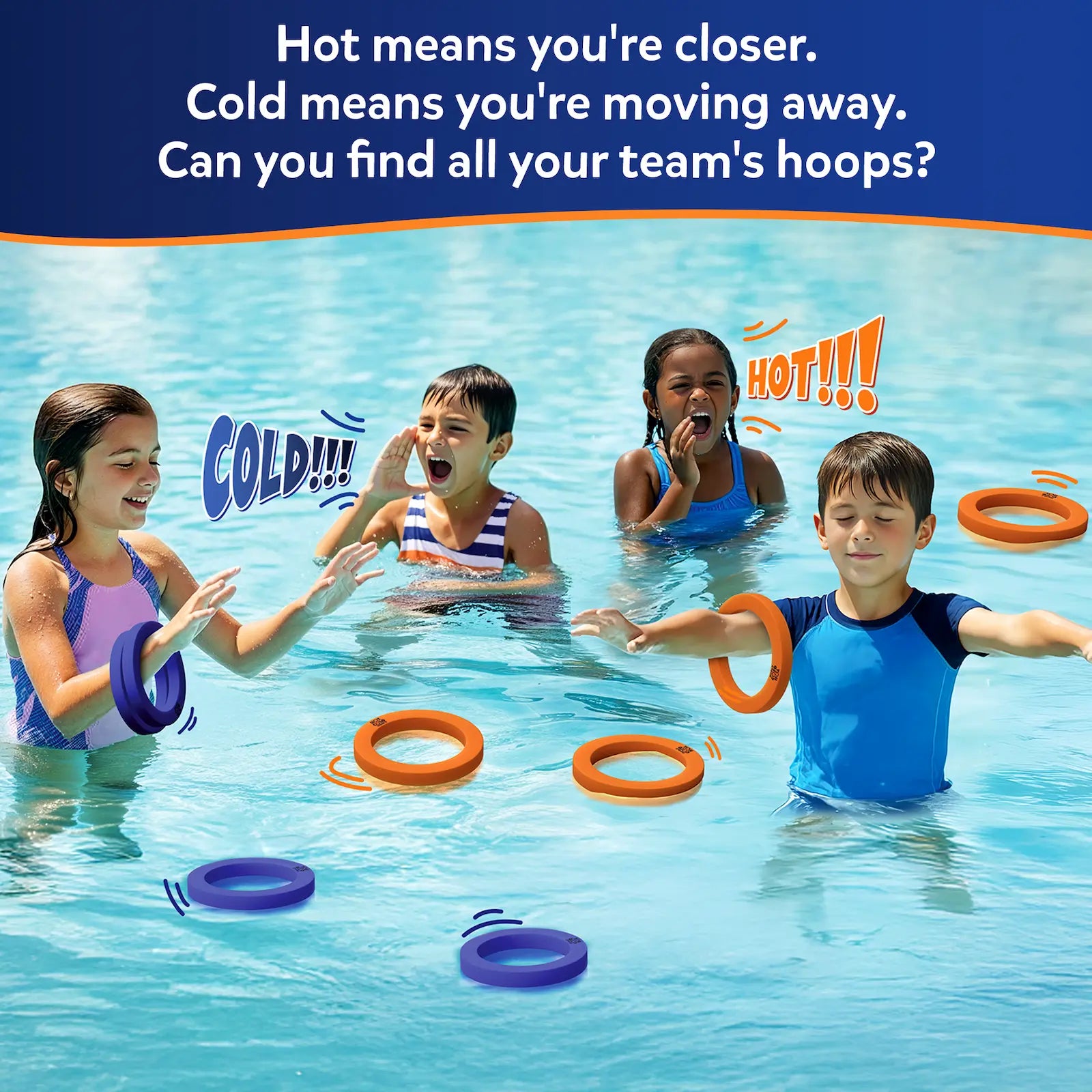 Skillmatics Hot & Cold Hoops gioco piscina squadre estate
