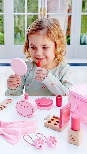 Hape Set di Bellezza trucchi giocattolo legno 11 pezzi rosa