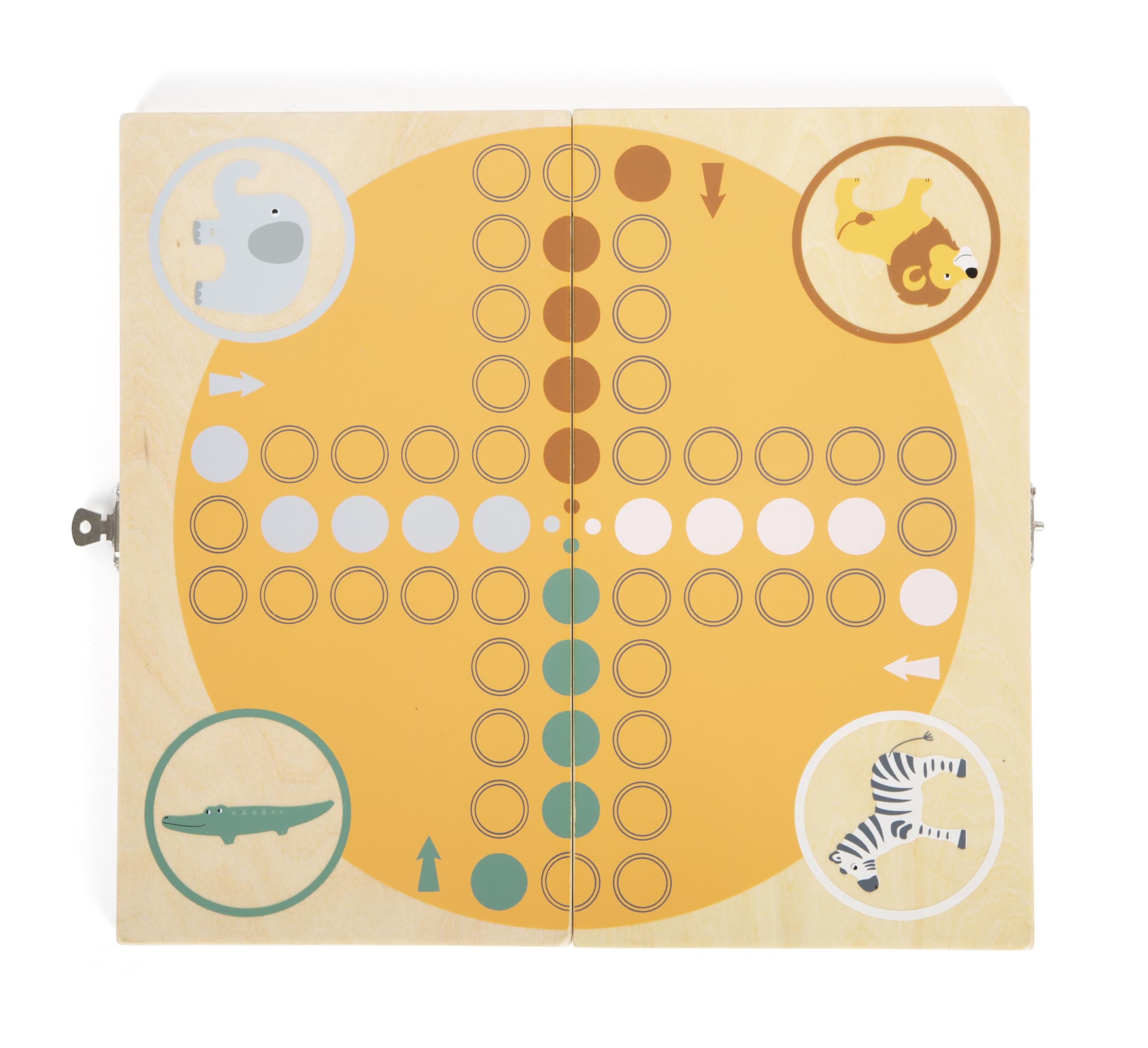 smallfoot Safari Ludo gioco legno 4 giocatori richiudibile