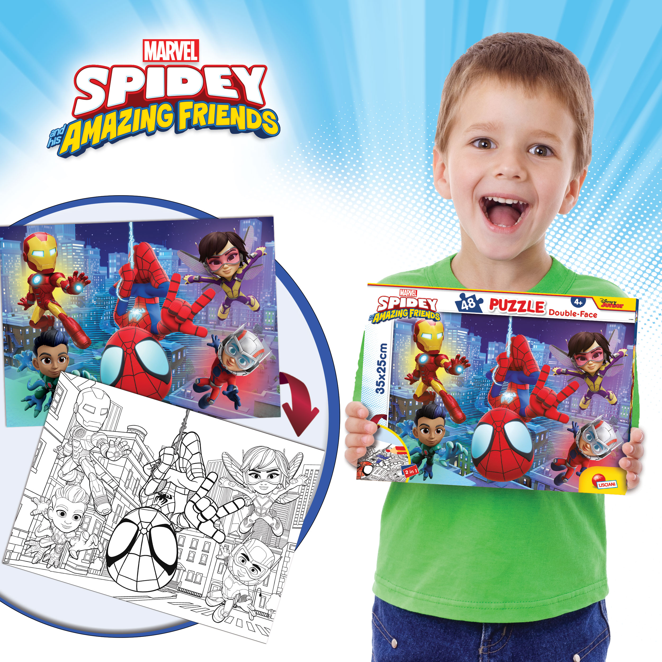 Lisciani Marvel Puzzle Spidey M-Plus 48 puzzle 48 pezzi