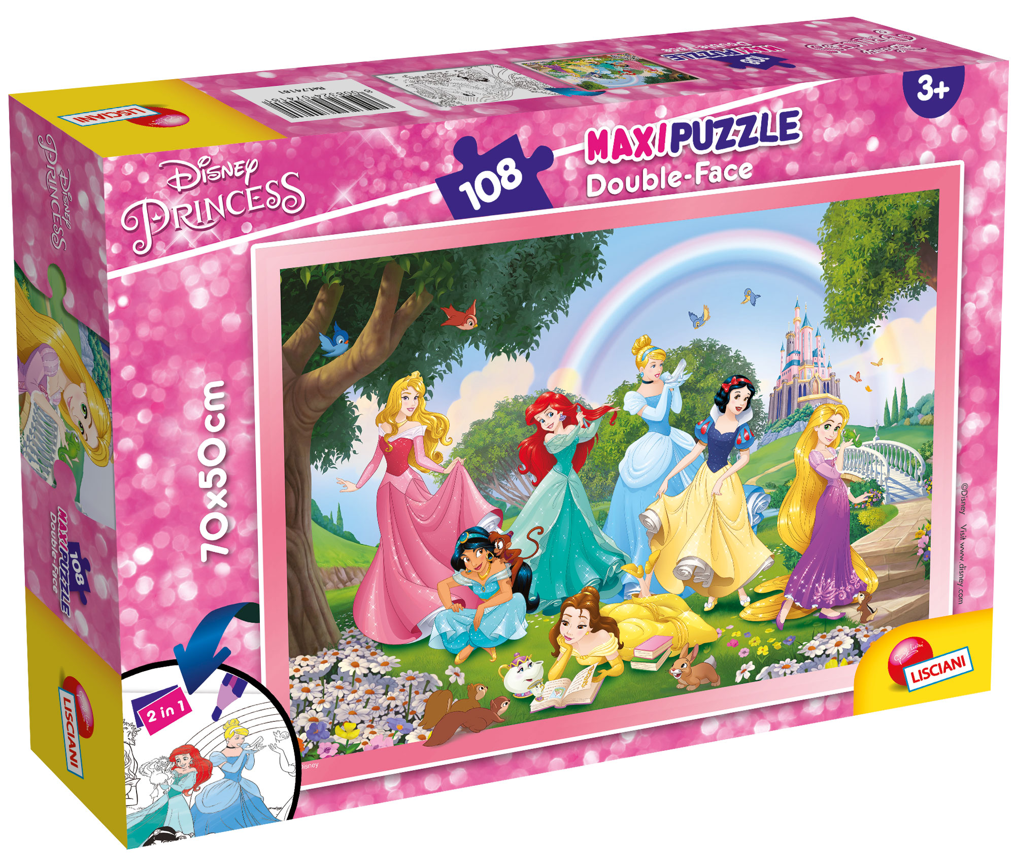 Lisciani Disney Maxi Floor 108 Puzzle Bambini Princess