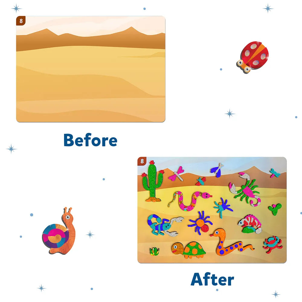 Skillmatics Foil Fun Bugs kit creativo foil insetti 100pz