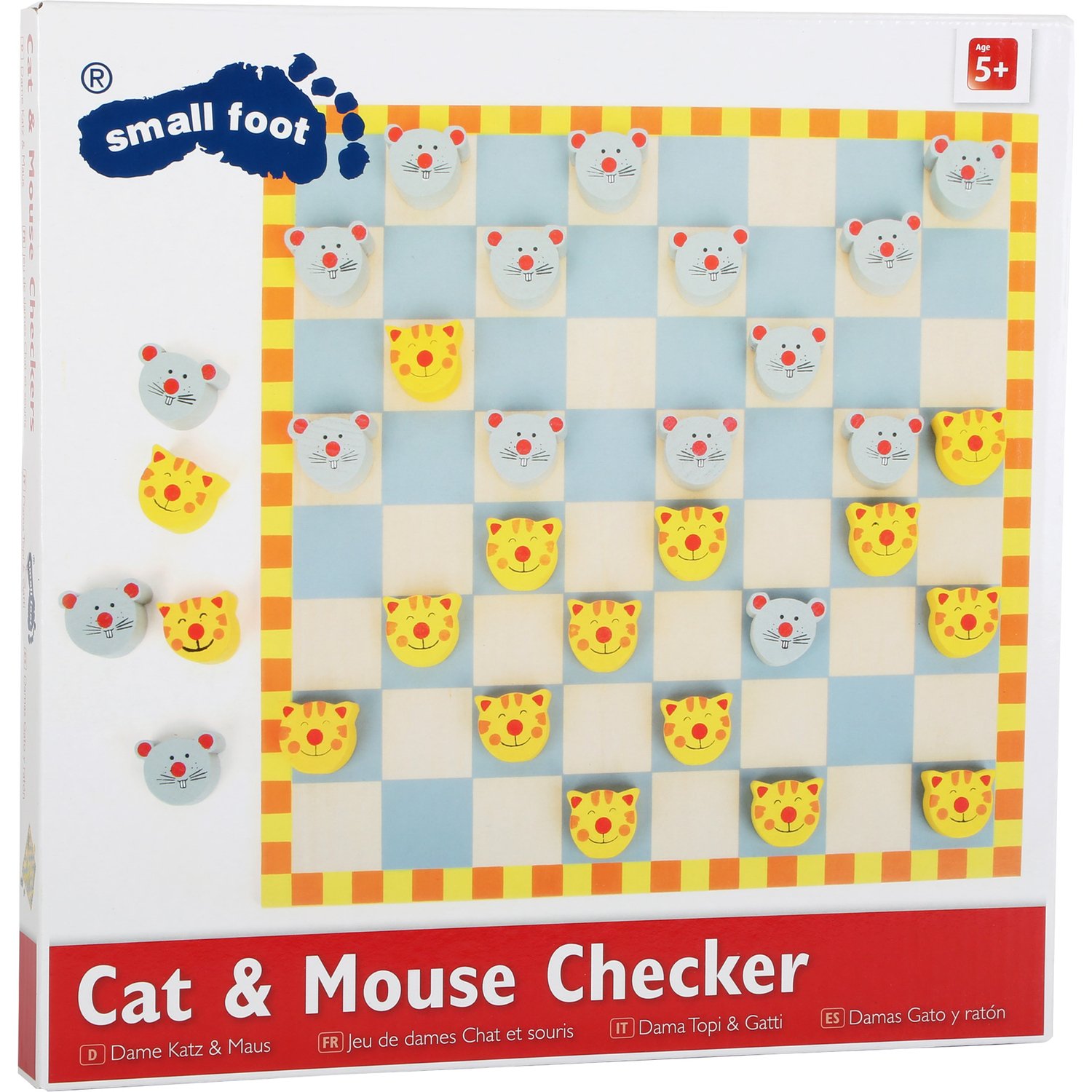 smallfoot 7354 Gatto e Topo Gioco Dama Bambini