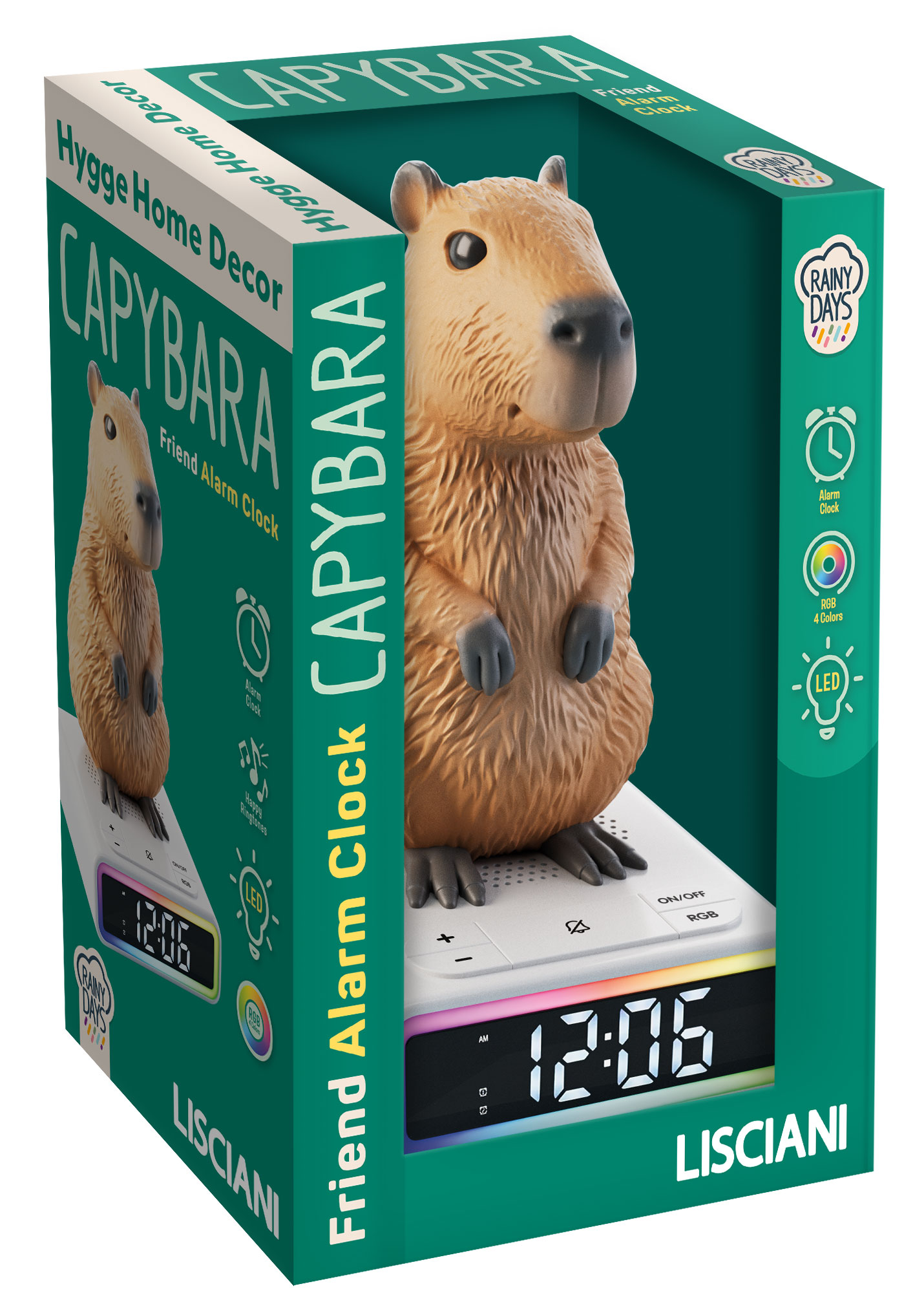 Lisciani Rainy Days Capibara sveglia digitale luci
