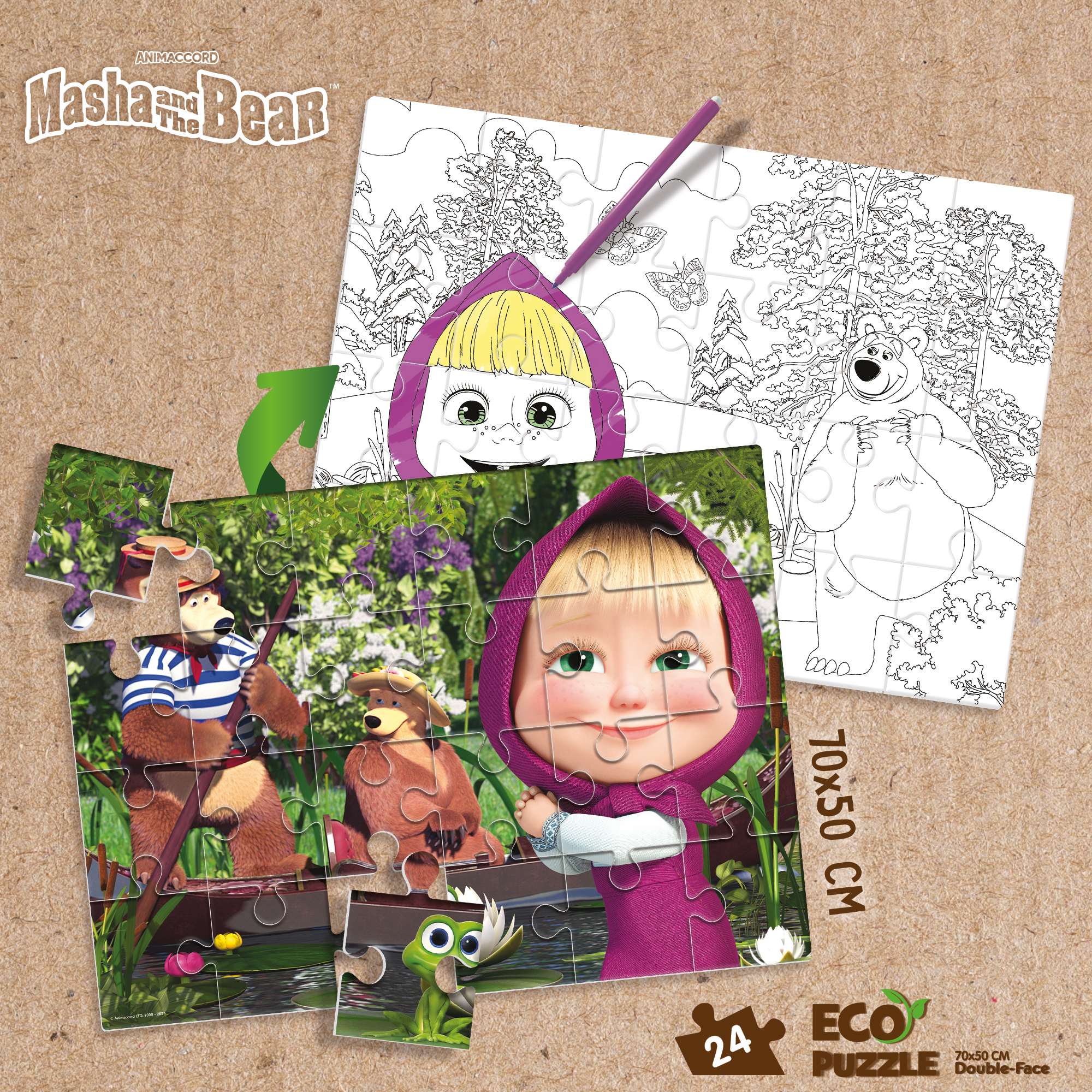 Lisciani Masha Eco-Puzzle Df 24 puzzle 24 pezzi eco