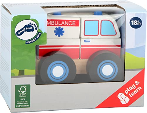 smallfoot 11074 ambulanza legno da assemblare veicoli