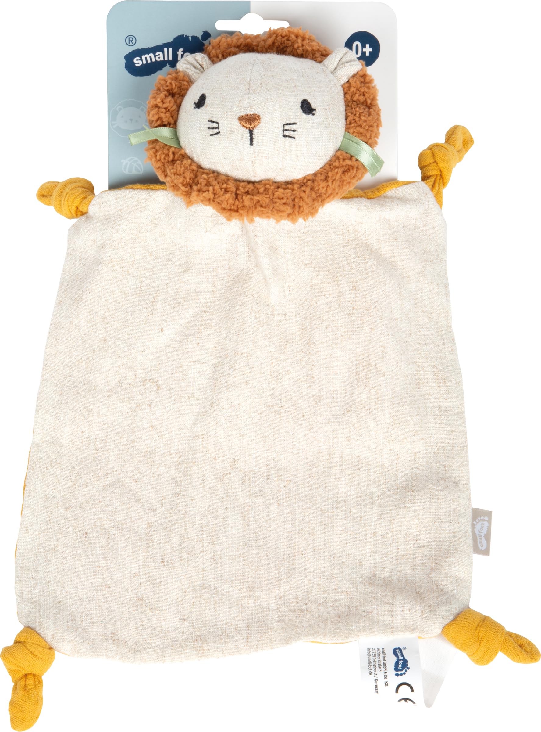 smallfoot Little Lion doudou bebè leone mussola 28 cm