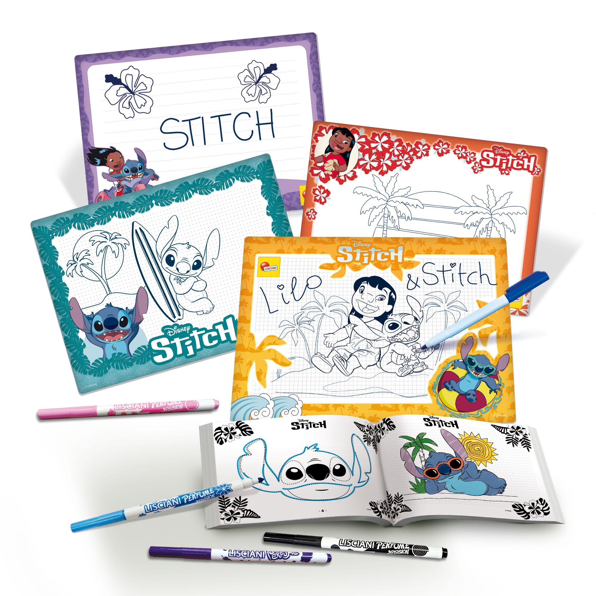 Lisciani Stitch Drawing School kit disegno pennarelli profumati