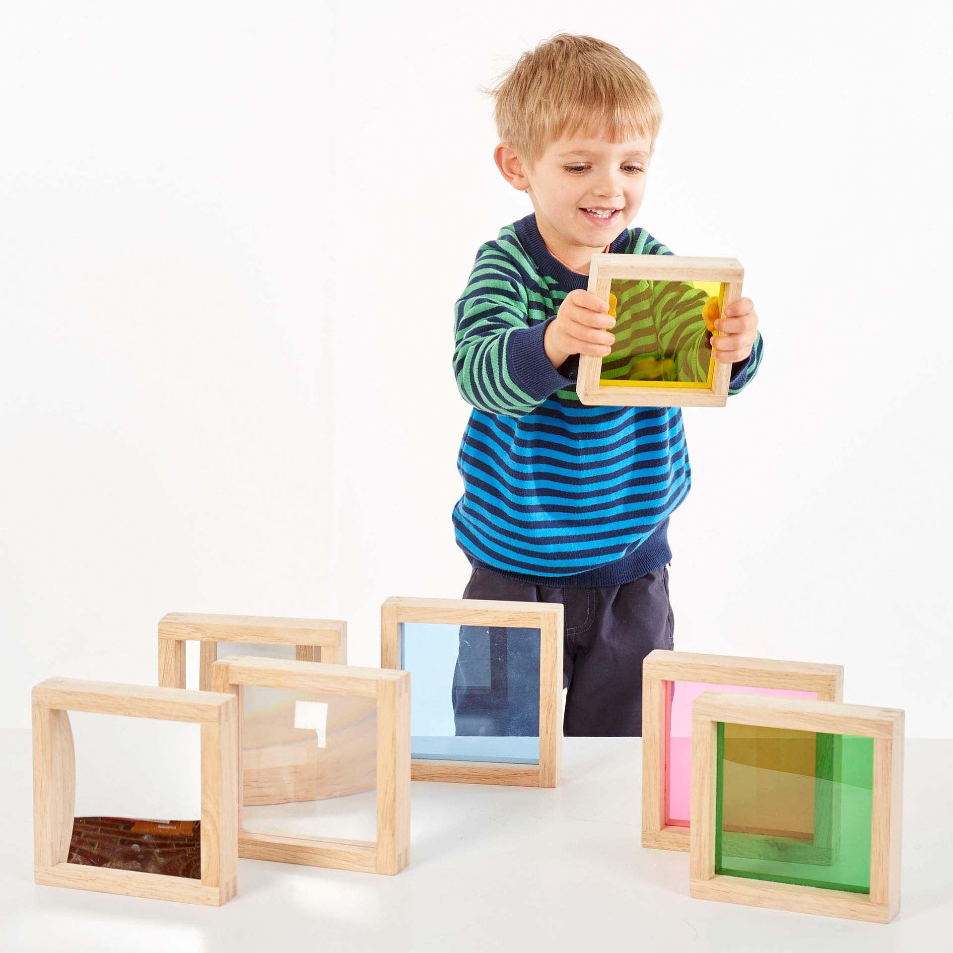 Tickit Sensory Squares blocchi sensoriali 7 pezzi traslucidi