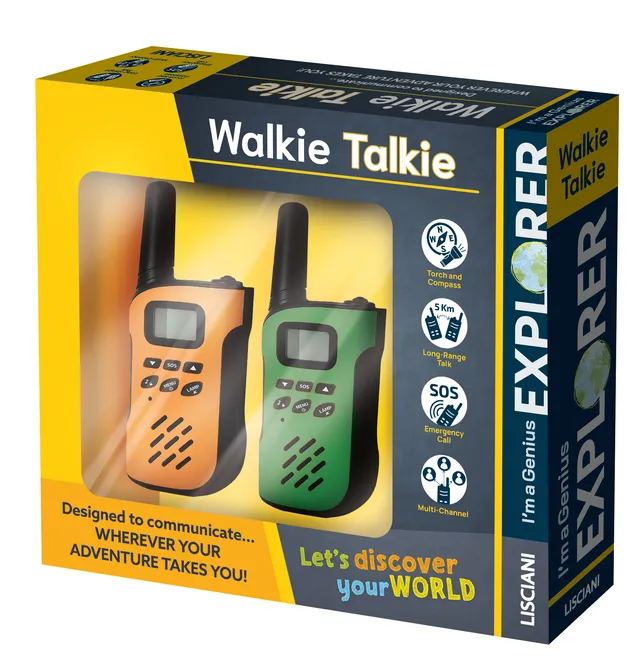 Lisciani I'm a Genius Explorer walkie talkie bimbi torcia bussola