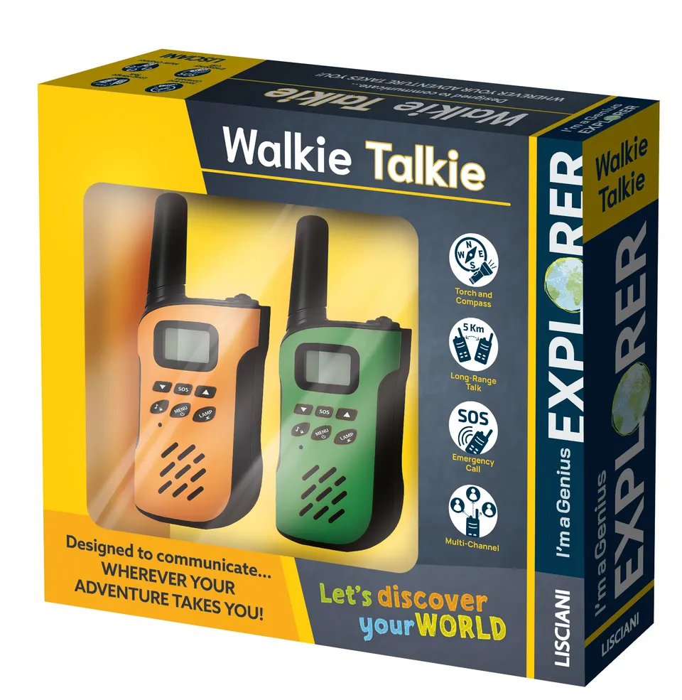 Lisciani I'm a Genius Explorer walkie talkie bimbi torcia bussola