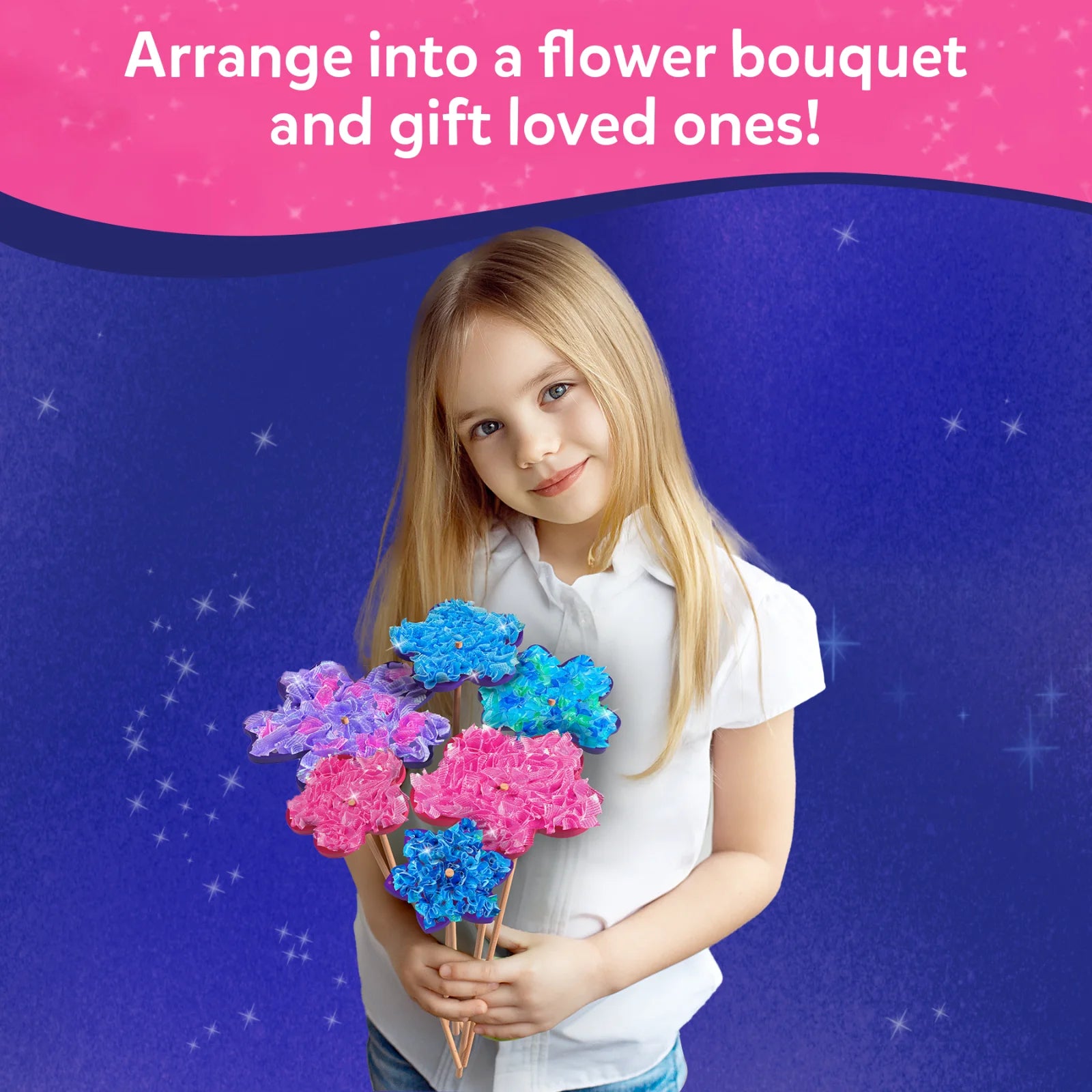 Skillmatics Poke-in Art Flower Bouquet kit creativo fiori senza sporco