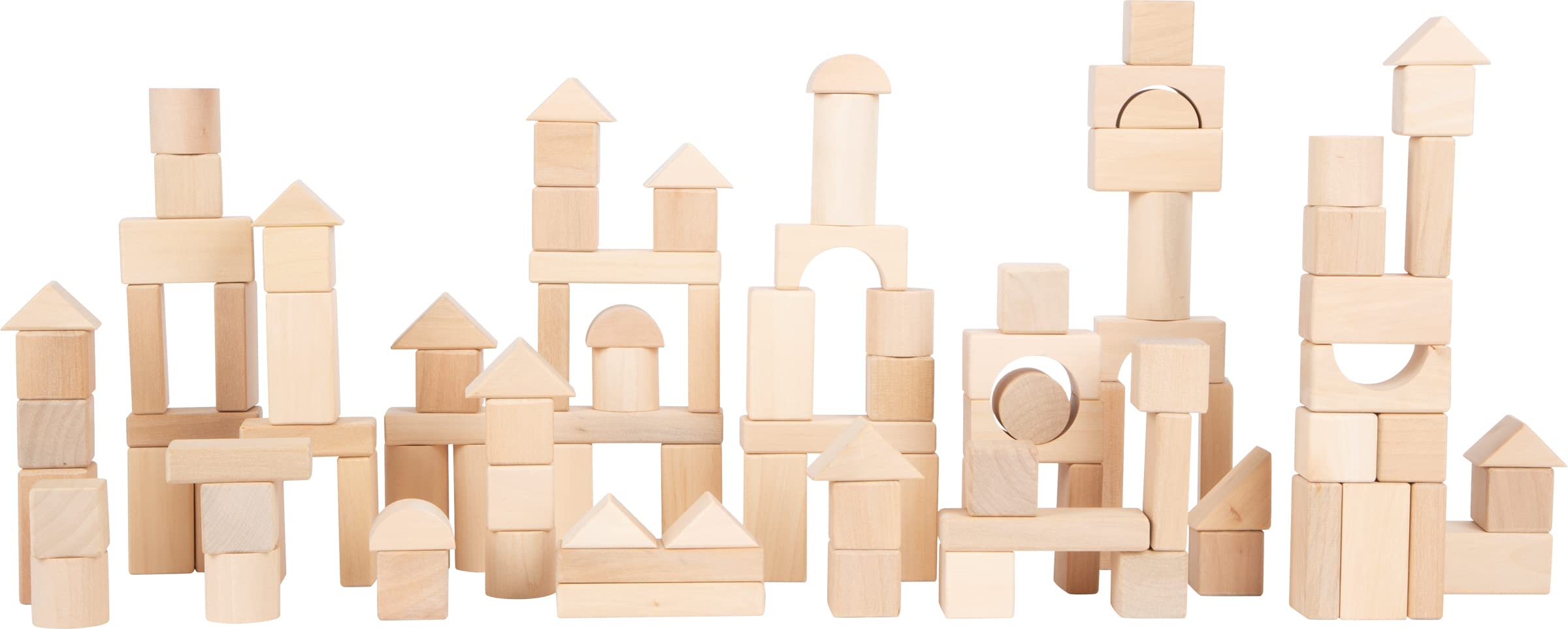 smallfoot 7073 cubetti costruzioni legno 100 pezzi naturali