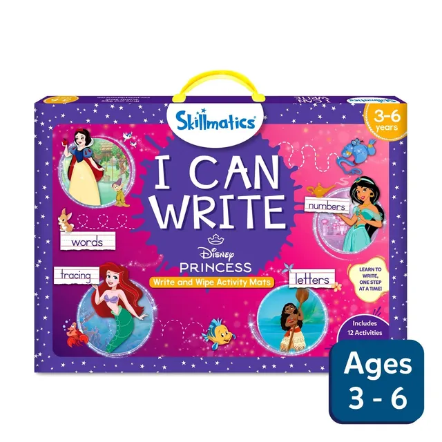 Skillmatics I Can Write Disney Princess schede cancellabili 3-6 anni