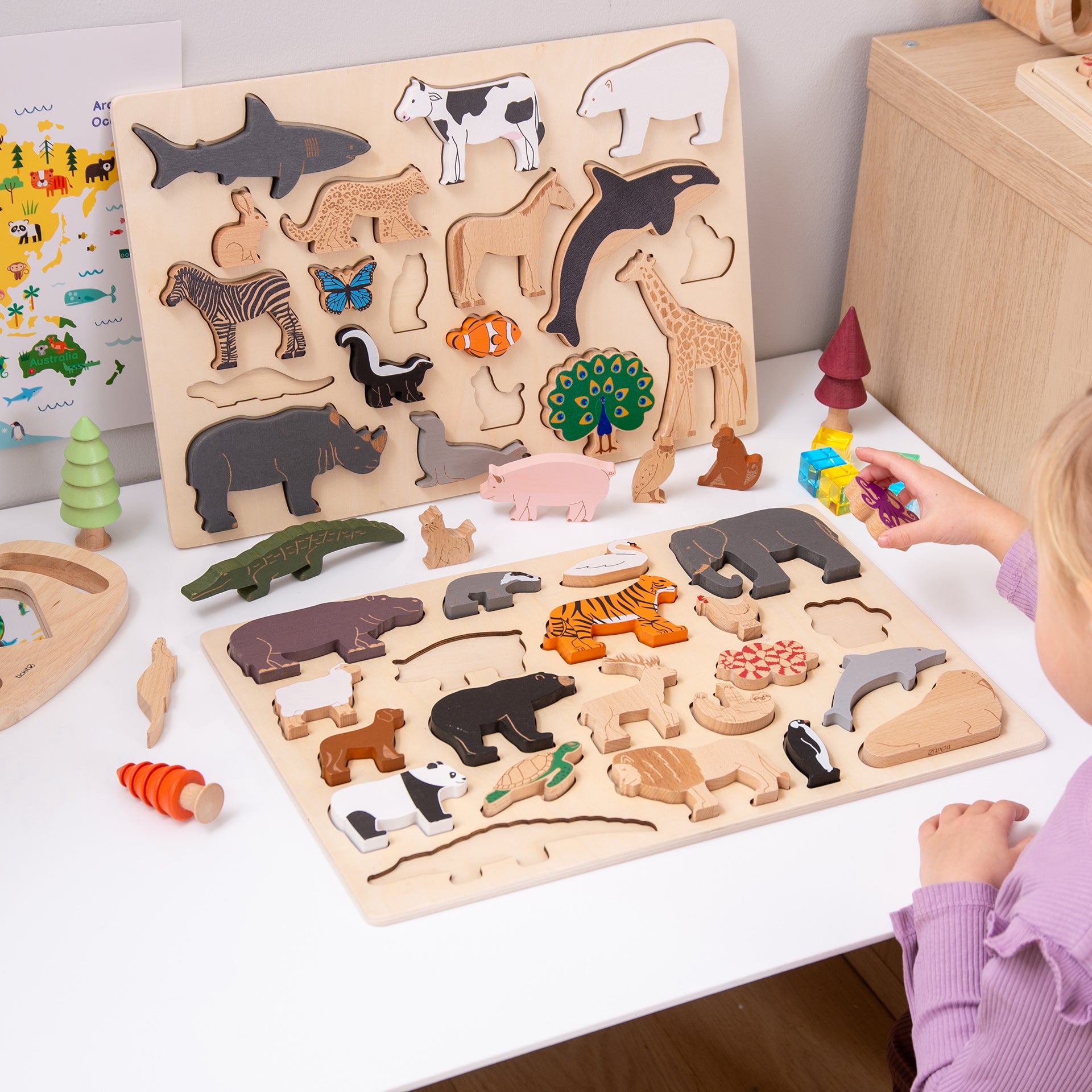 Tickit Animal Kingdom Puzzle puzzle legno 40 animali