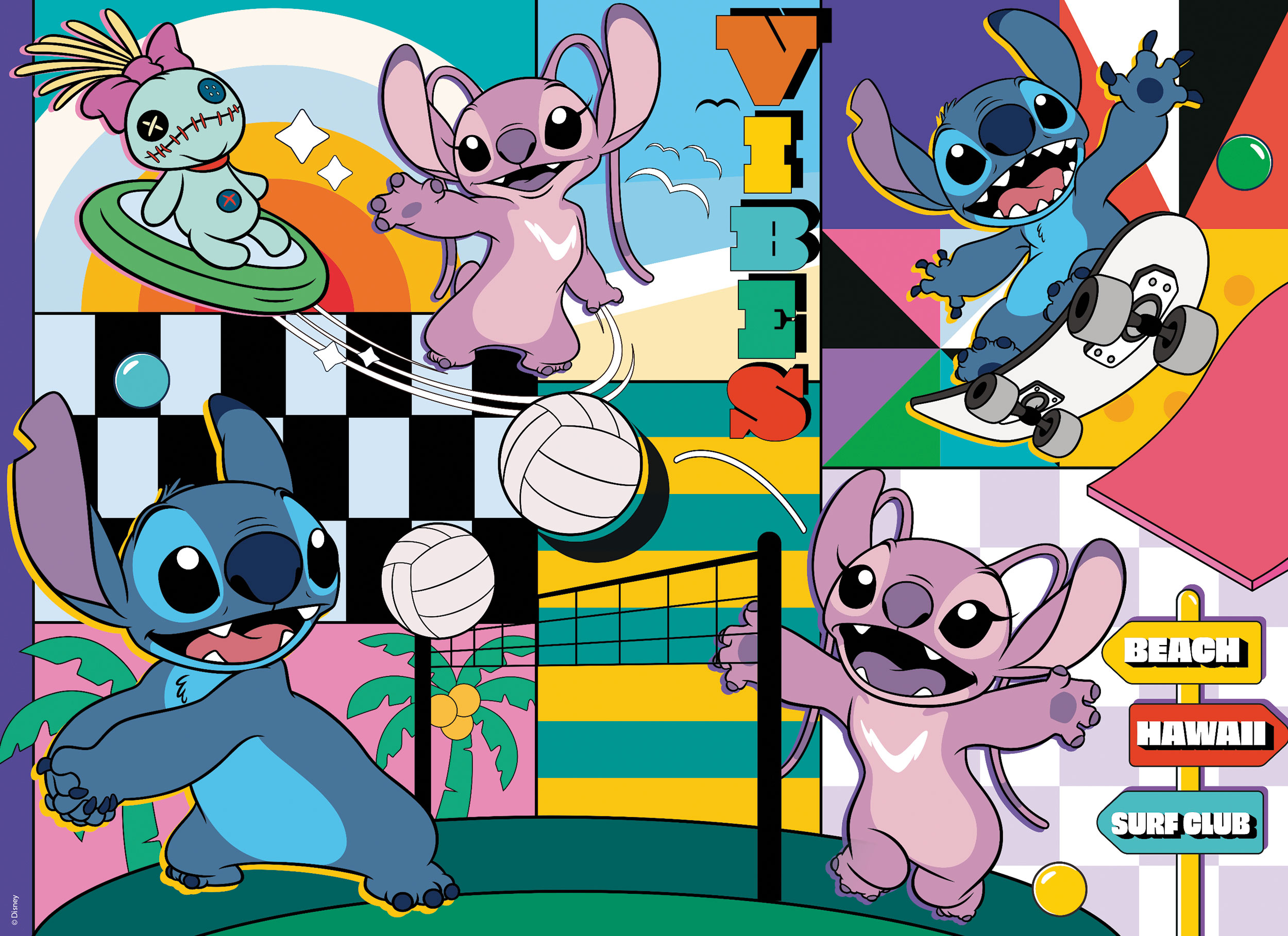 Lisciani Disney Maxifloor 108 puzzle bambini Lilo Stitch