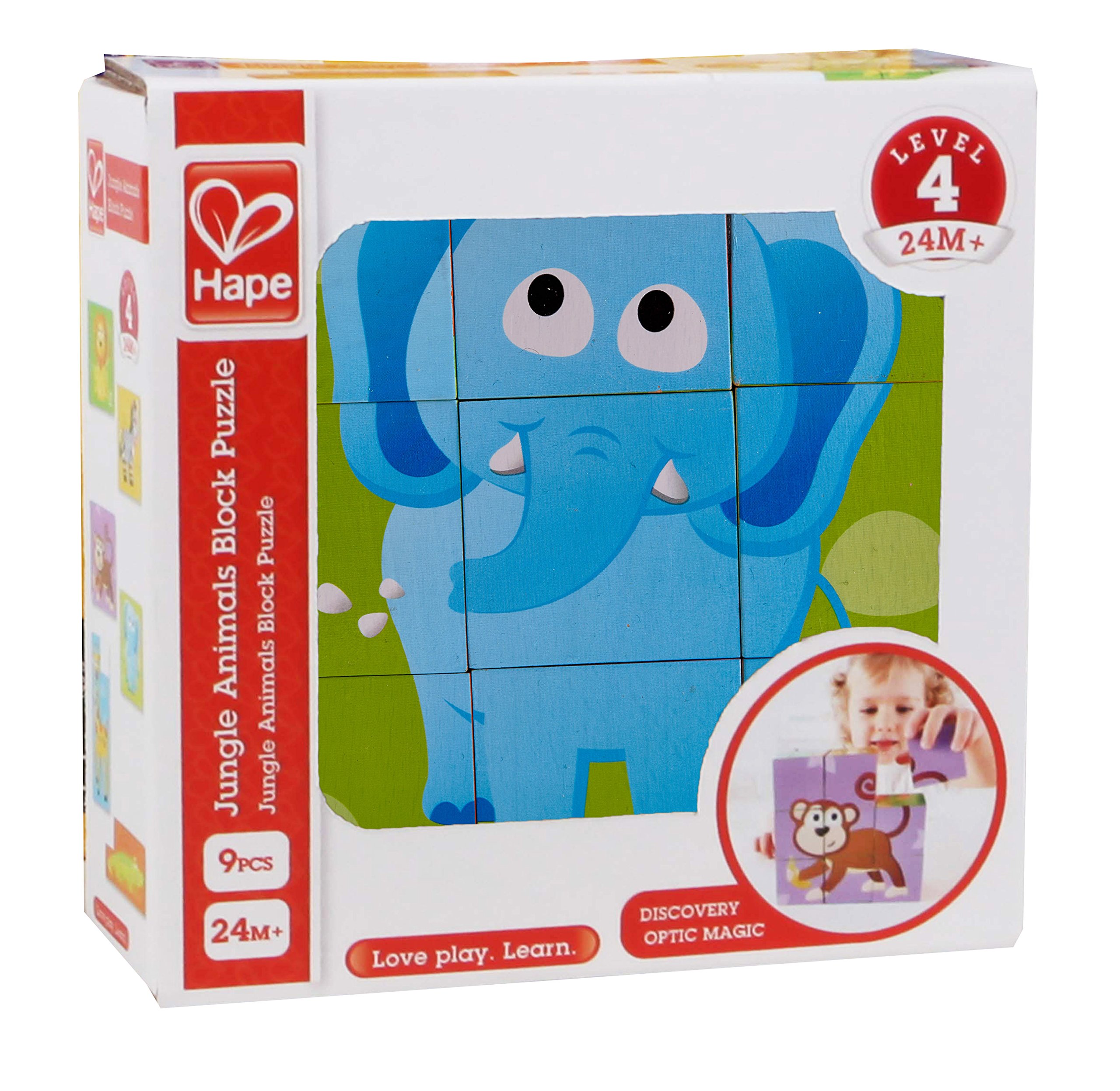 Hape E1619 puzzle in legno Papaveri Rossi con pomelli