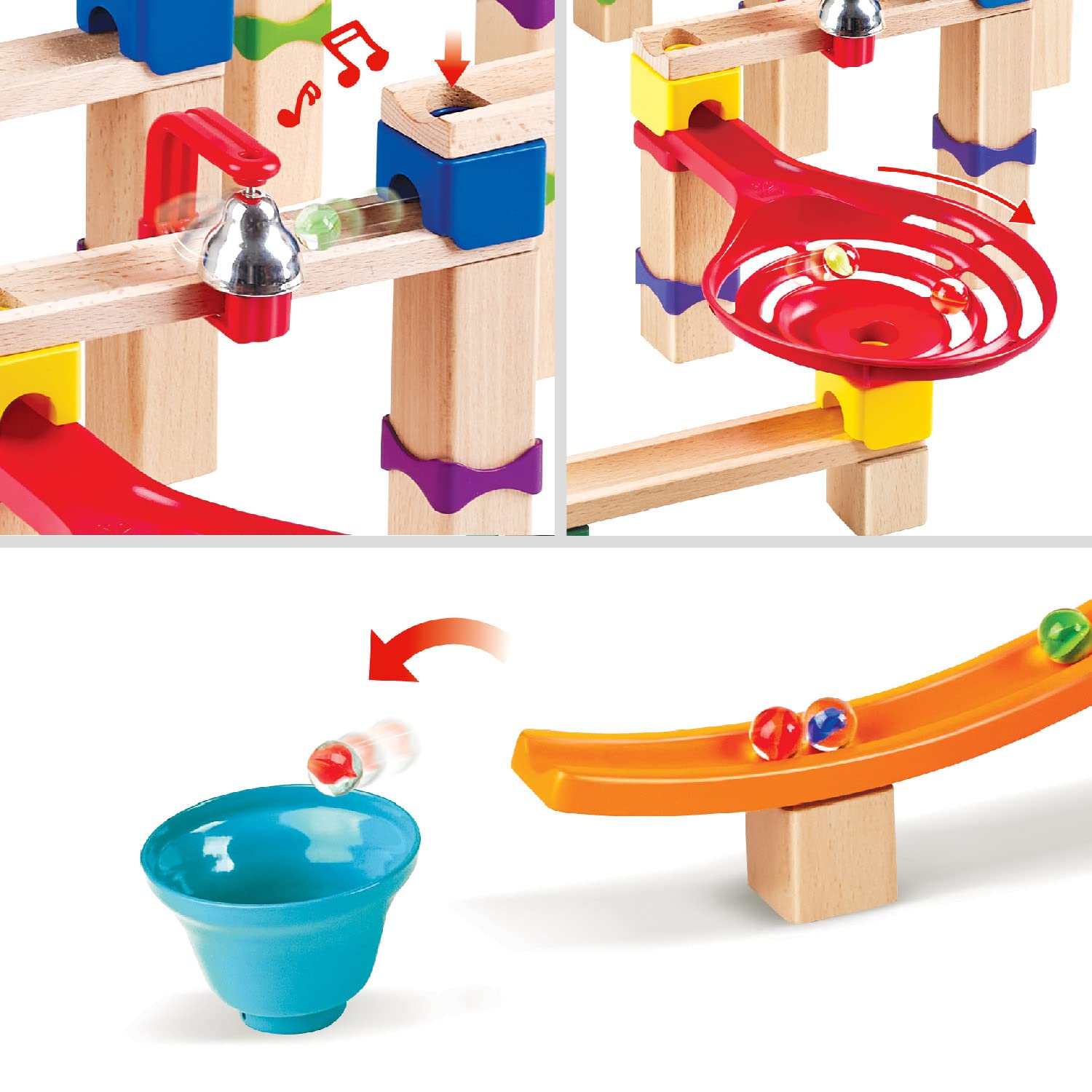 Hape Tricks n Twists pista biglie legno 80 pezzi 40 biglie