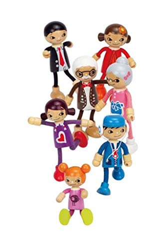 Hape bambola nonna legno arti flessibili