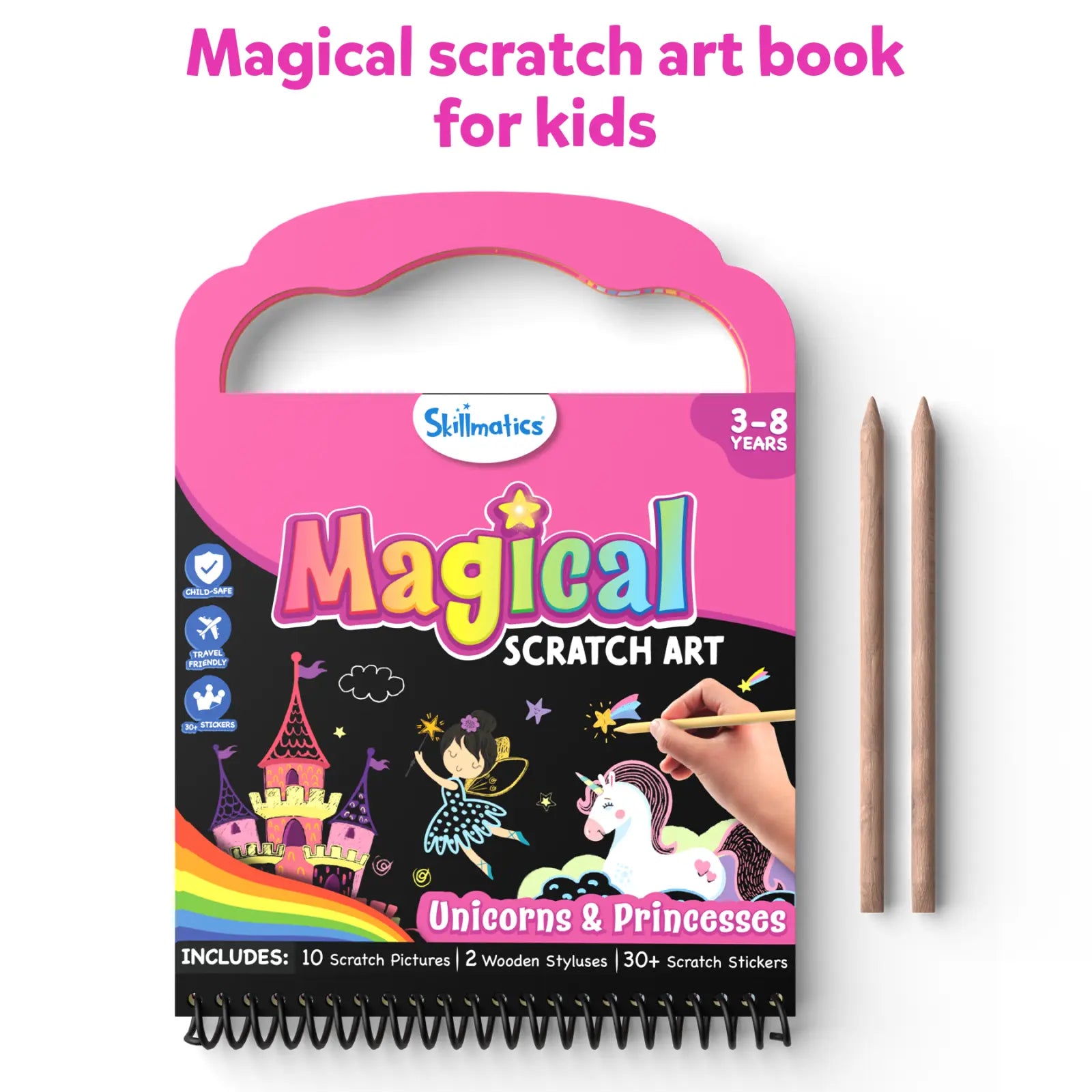 Skillmatics Magical Unicorns Princesses gratta disegna 3+
