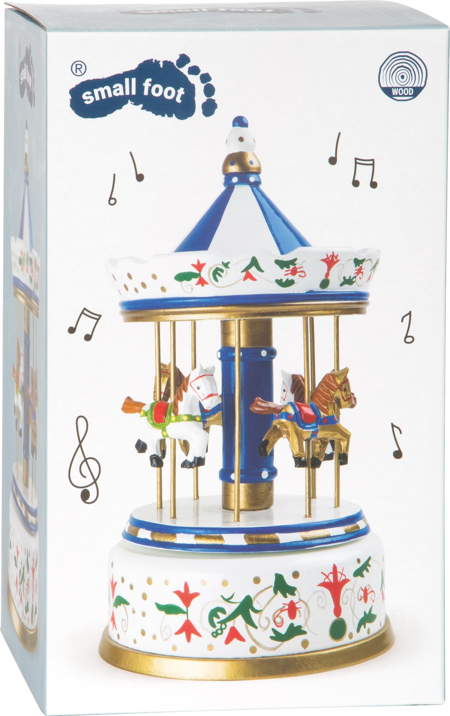 smallfoot Giostra Nostalgica carillon legno grande multicolore