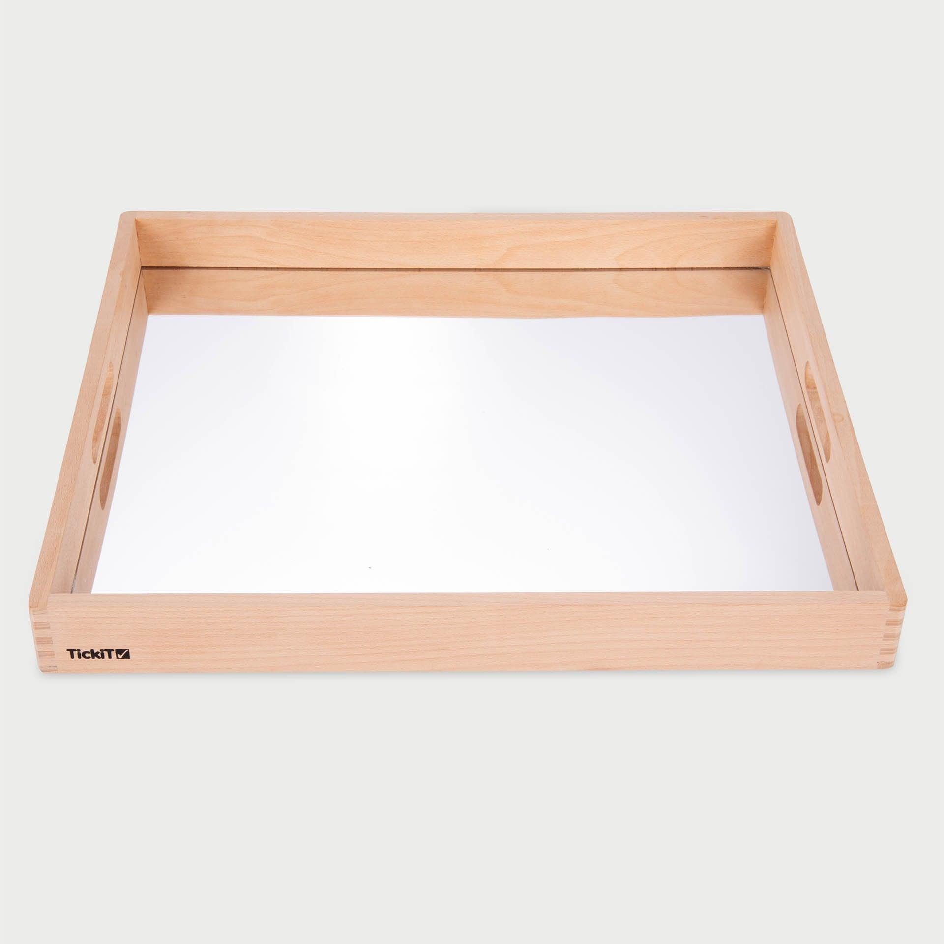 Tickit Wooden Mirror Tray vassoio specchio in legno