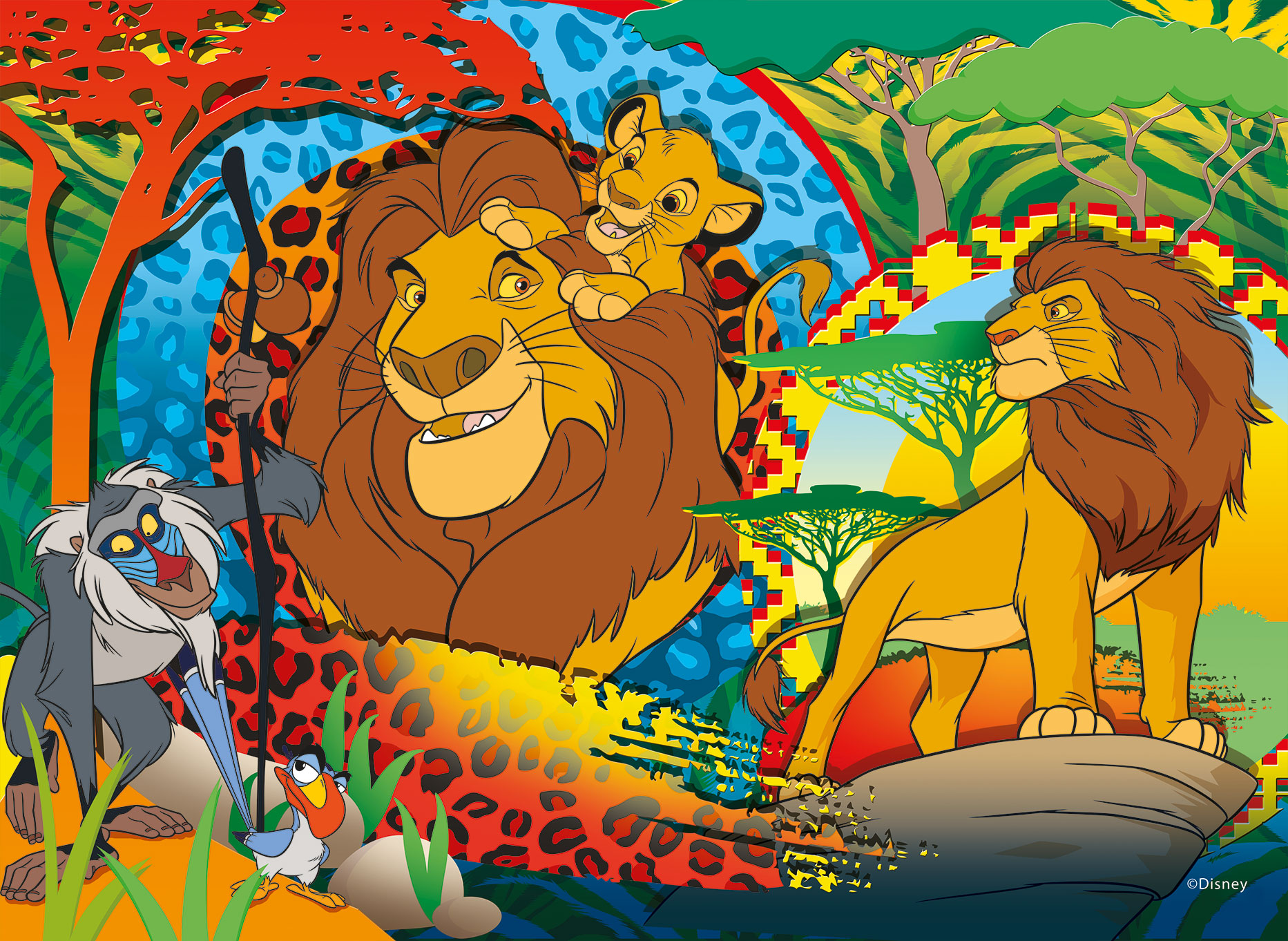 Lisciani Disney Maxifloor 4x48 puzzle bambini Classic Misto double-face