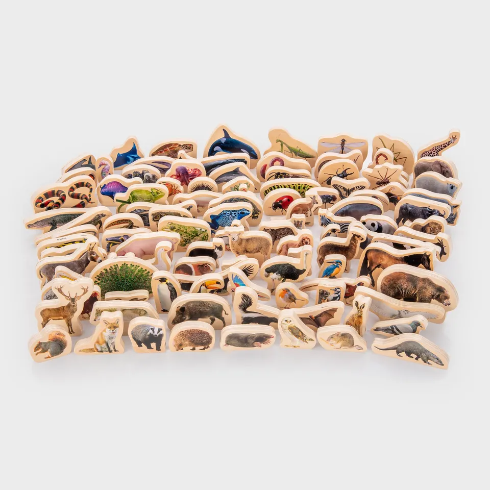 Tickit Wooden Animal Blocks blocchi legno 105 pezzi