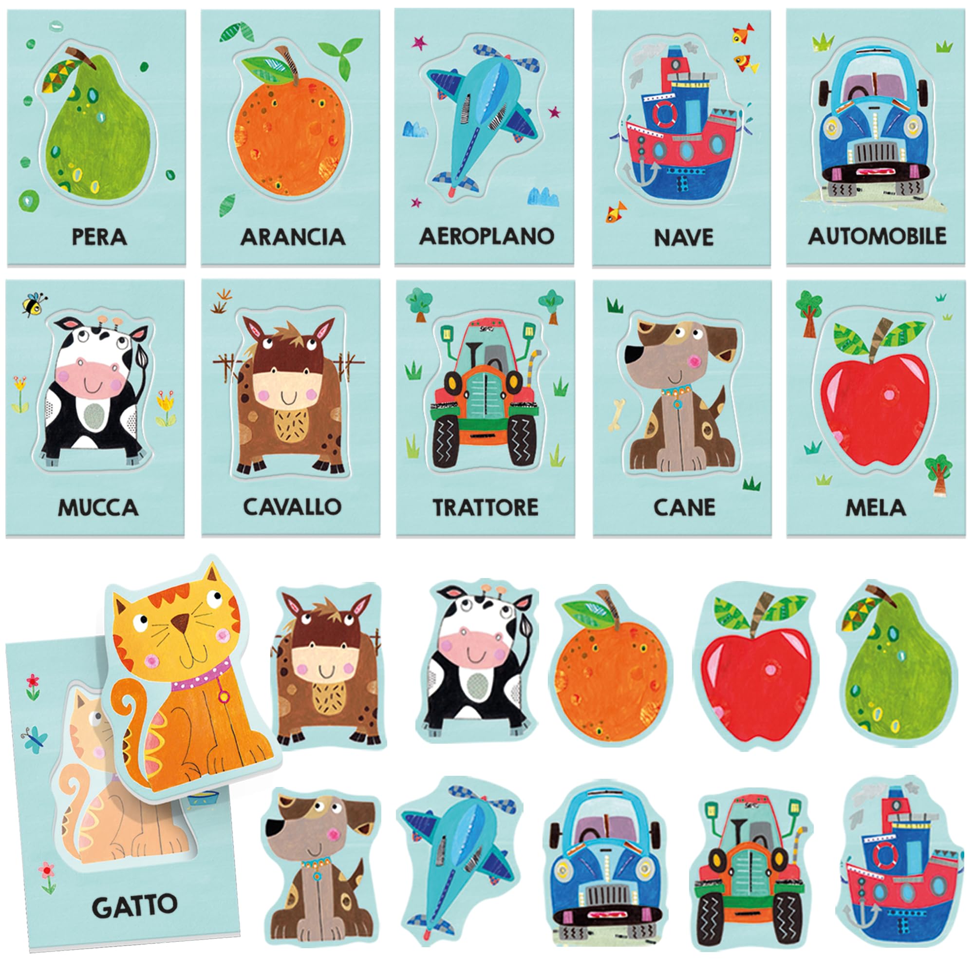 Headu Baby Flashcards Montessori Prime Parole flashcards 1-3 anni