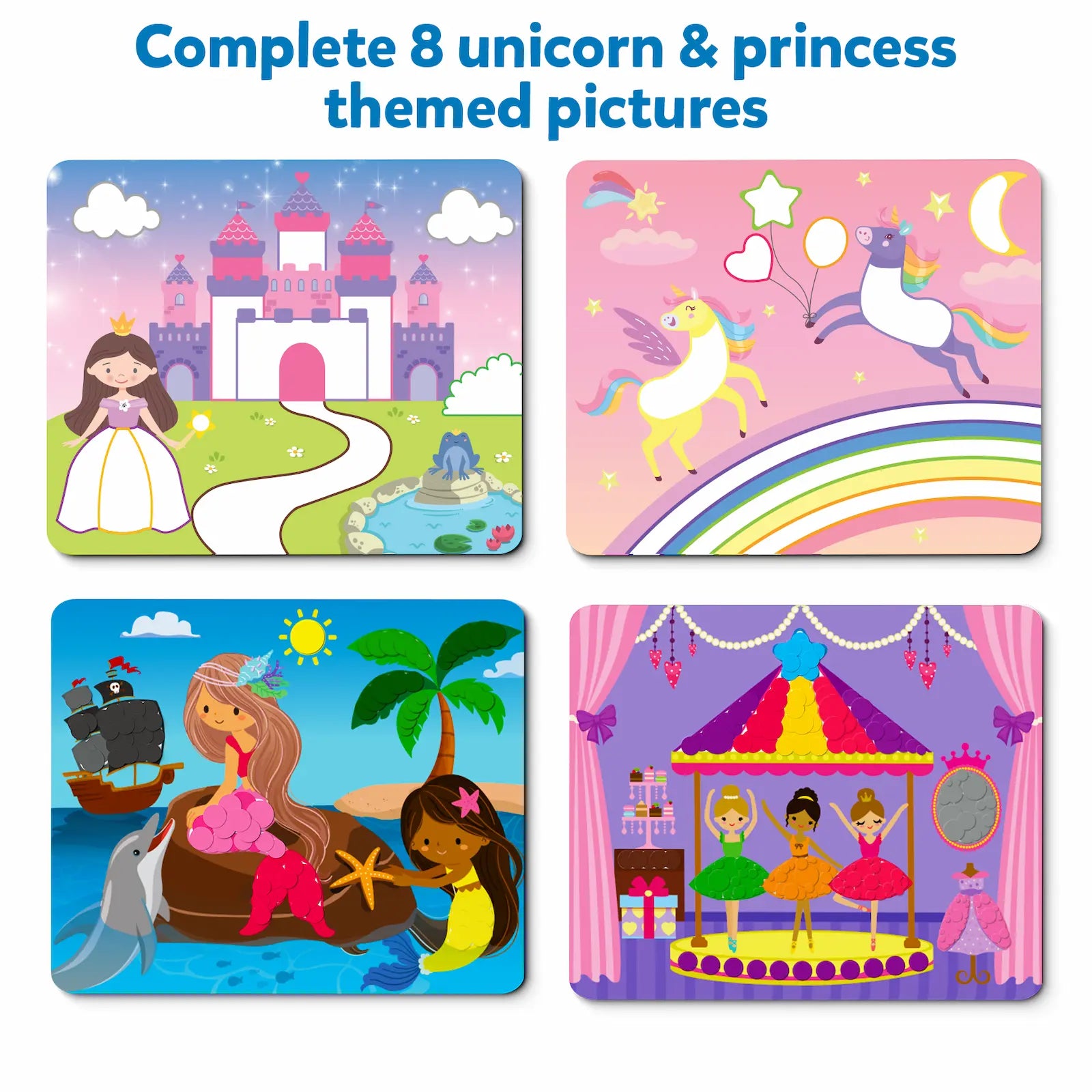 Skillmatics Dot It Unicorn Princess sticker art bimbi