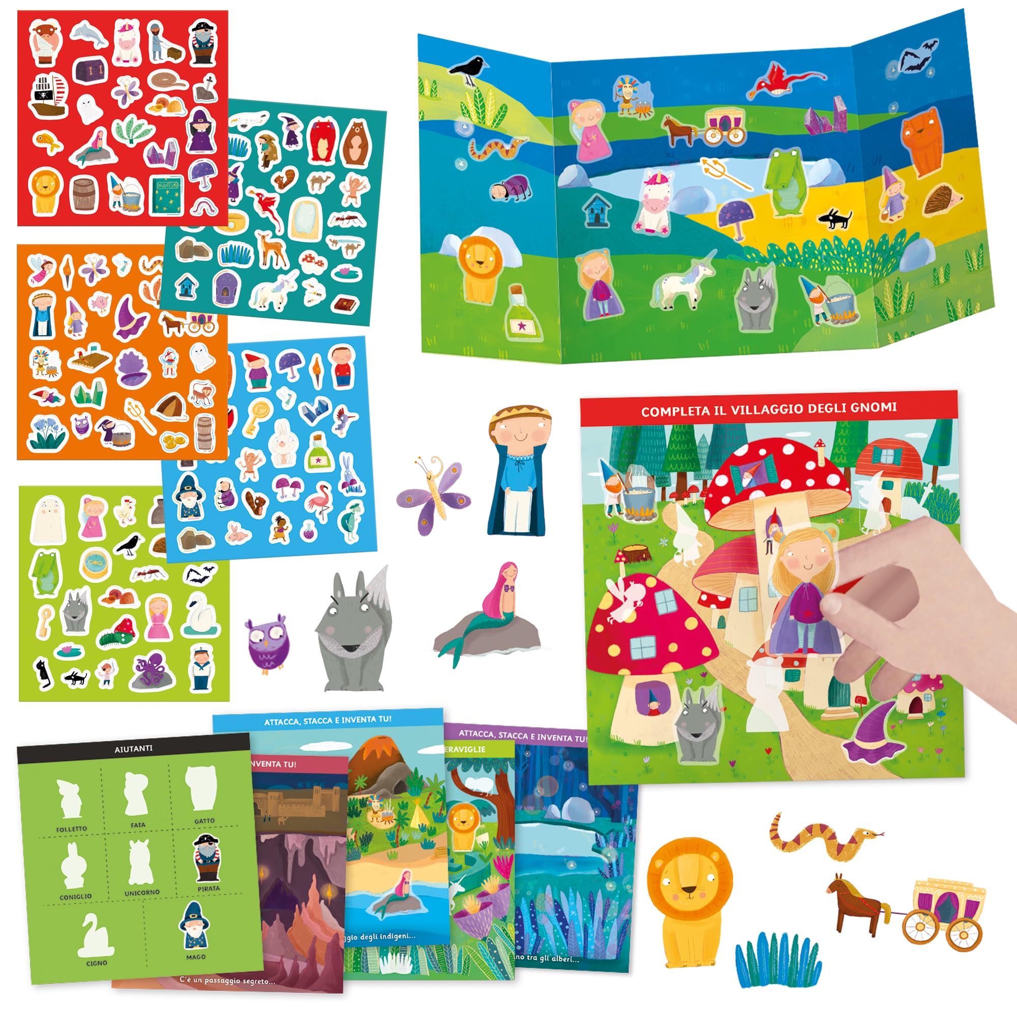 Headu Scuola Stickers Fiabe e Favole gioco educativo 130 stickers