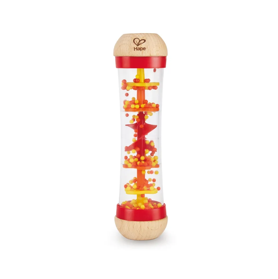 Hape Cascata di Perline bastone della pioggia rosso in legno