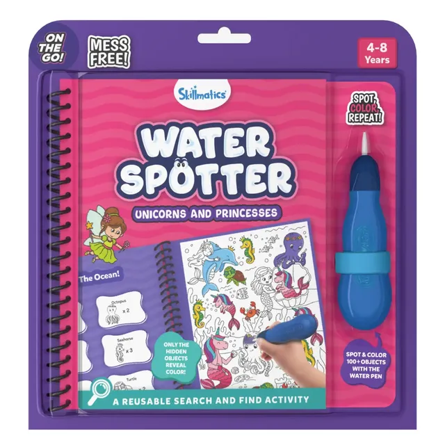 Skillmatics Water Spotter Unicorns Princesses libro acqua 4-8 anni