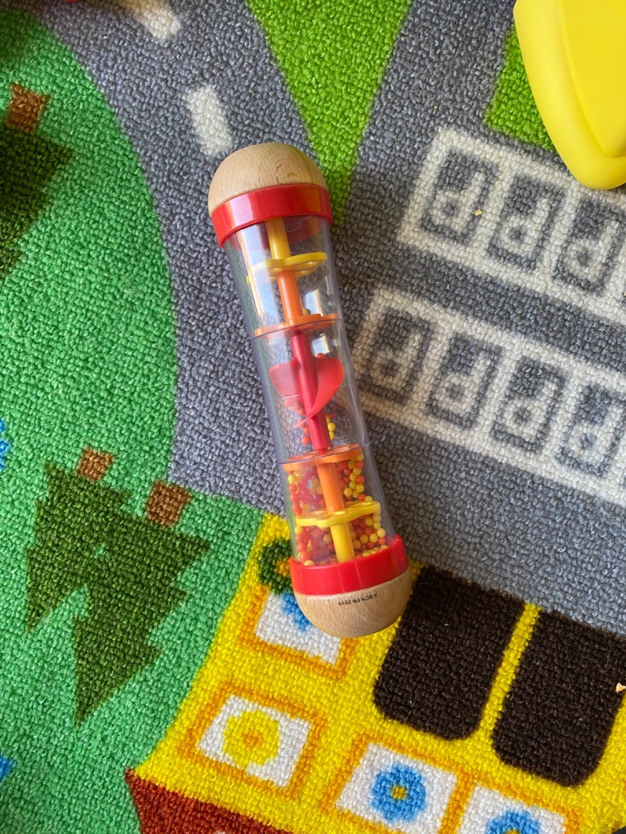 Hape Cascata di Perline bastone della pioggia rosso in legno
