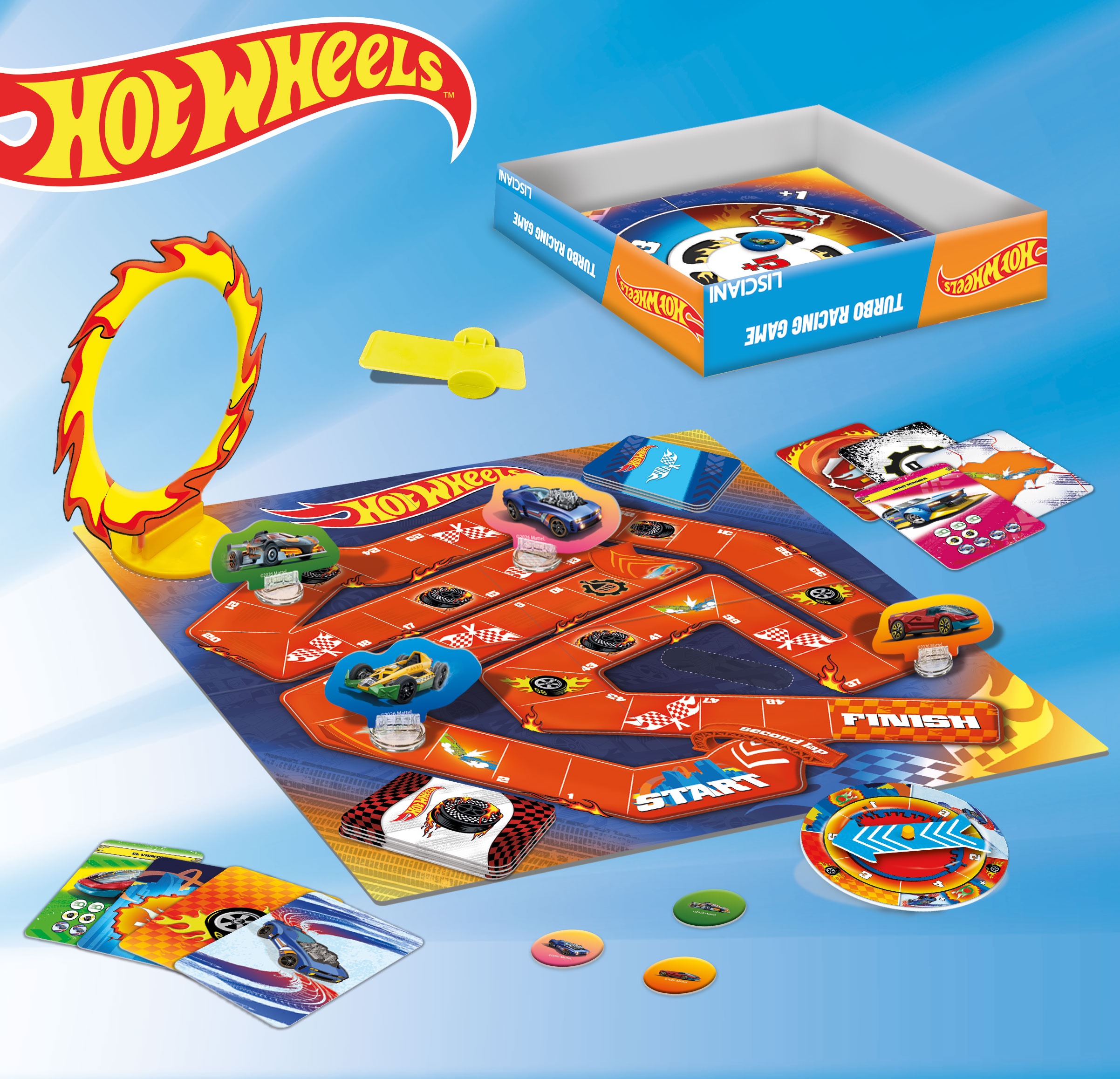 Lisciani Hot Wheels Turbo Racing gioco da tavolo corse